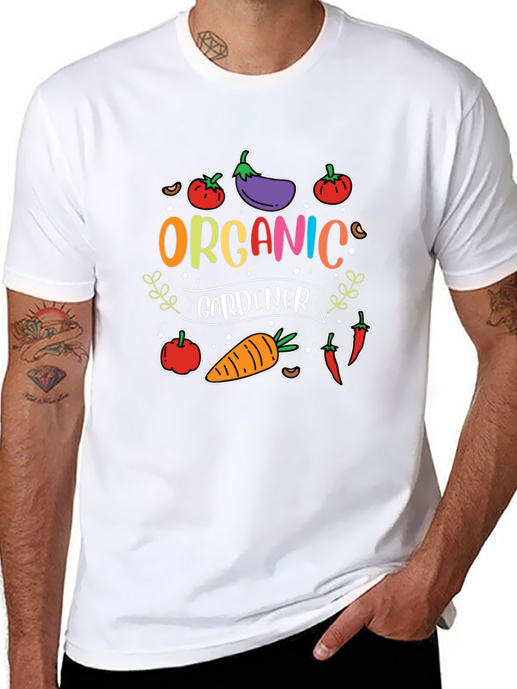 Organic Gardener T-Shirt - Cute Vegetable Design