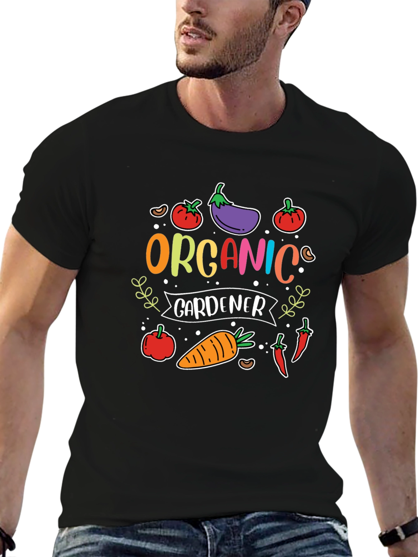 Organic Gardener T-Shirt - Cute Vegetable Design