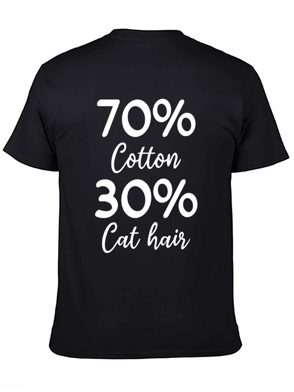 Humorous 70% Cotton 30% Cat Hair T-Shirt