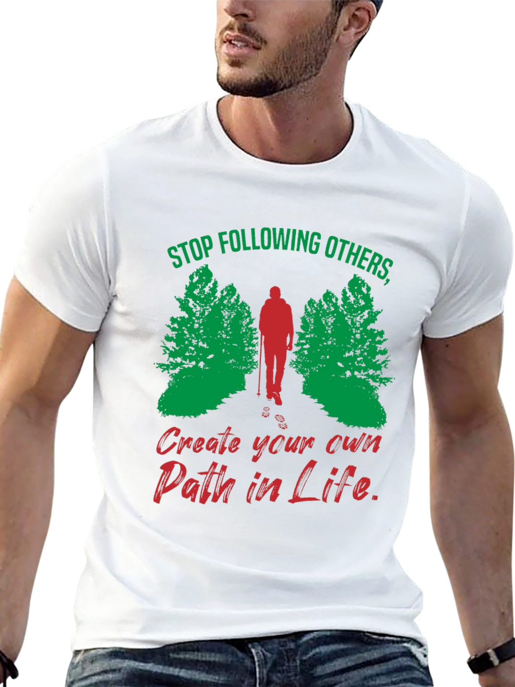 Motivational Hiking T-Shirt - Create Your Own Path