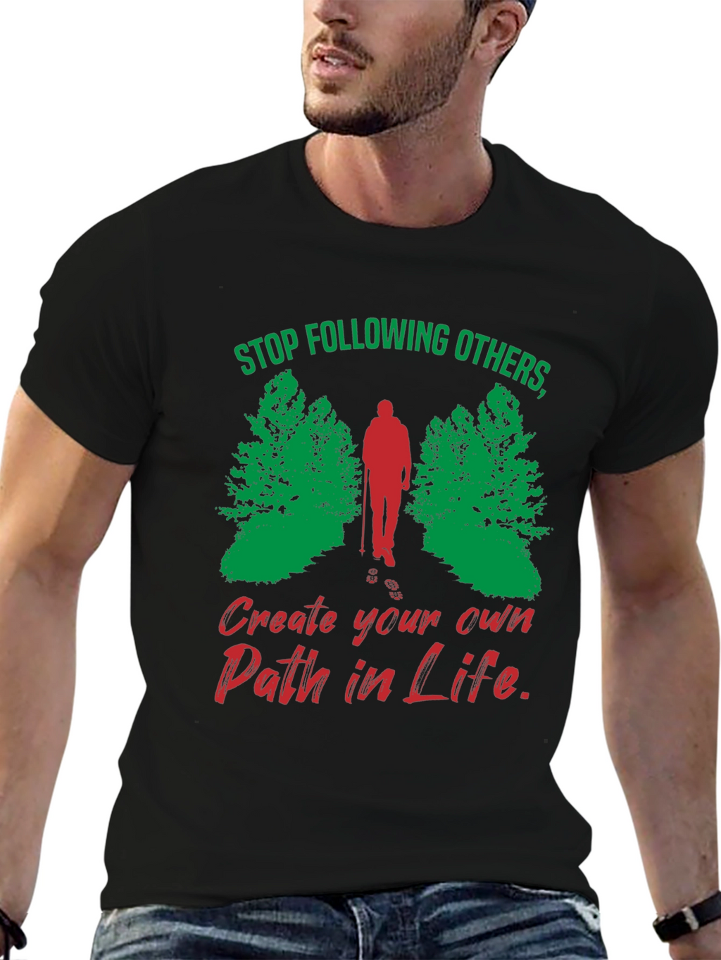 Motivational Hiking T-Shirt - Create Your Own Path