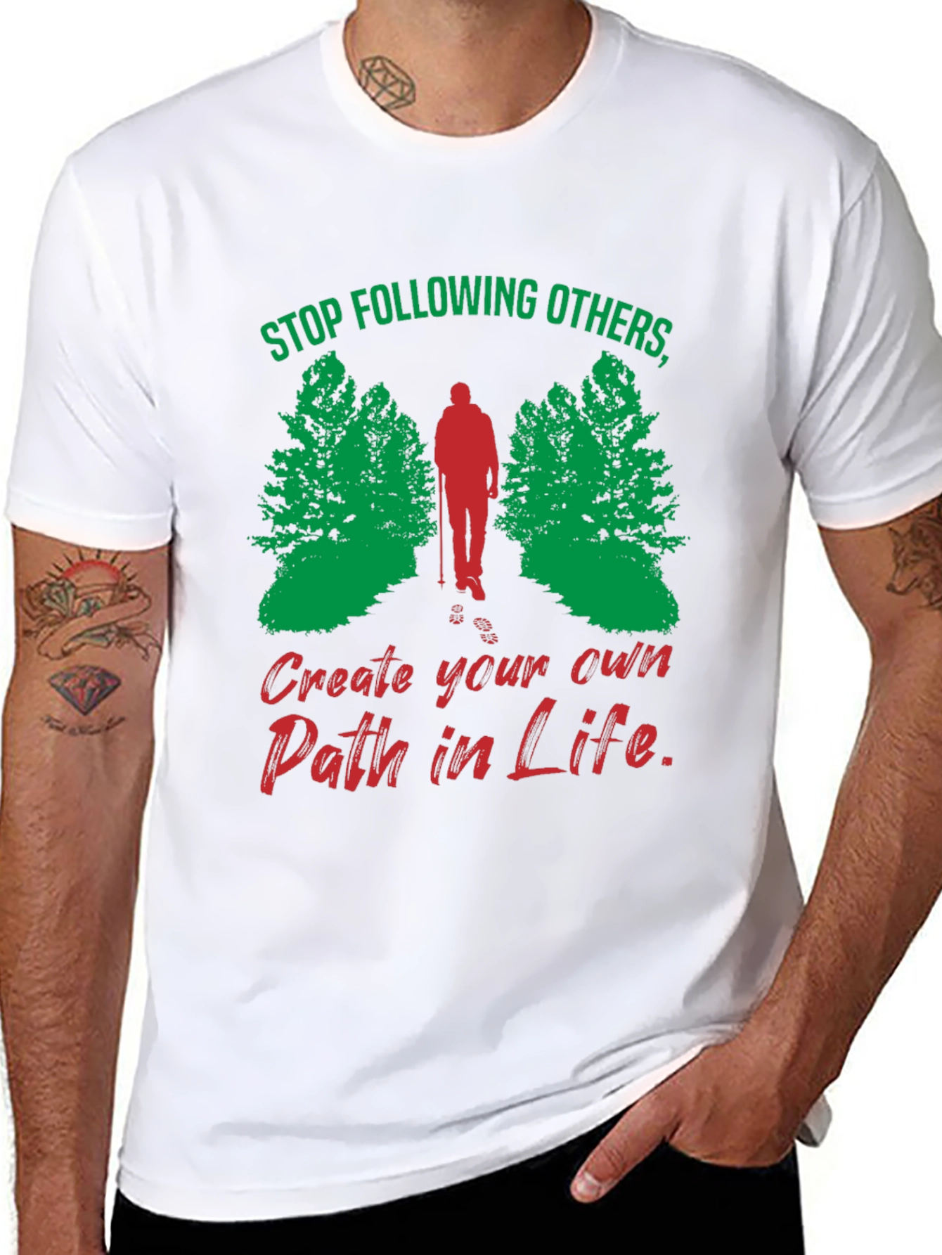 Motivational Hiking T-Shirt - Create Your Own Path