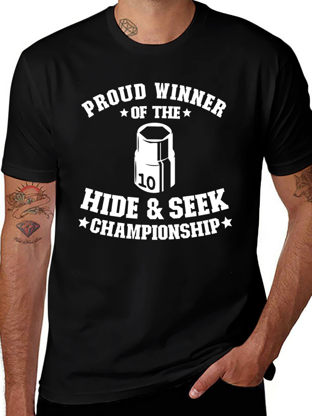 Proud Winner Hide & Seek T-Shirt Black