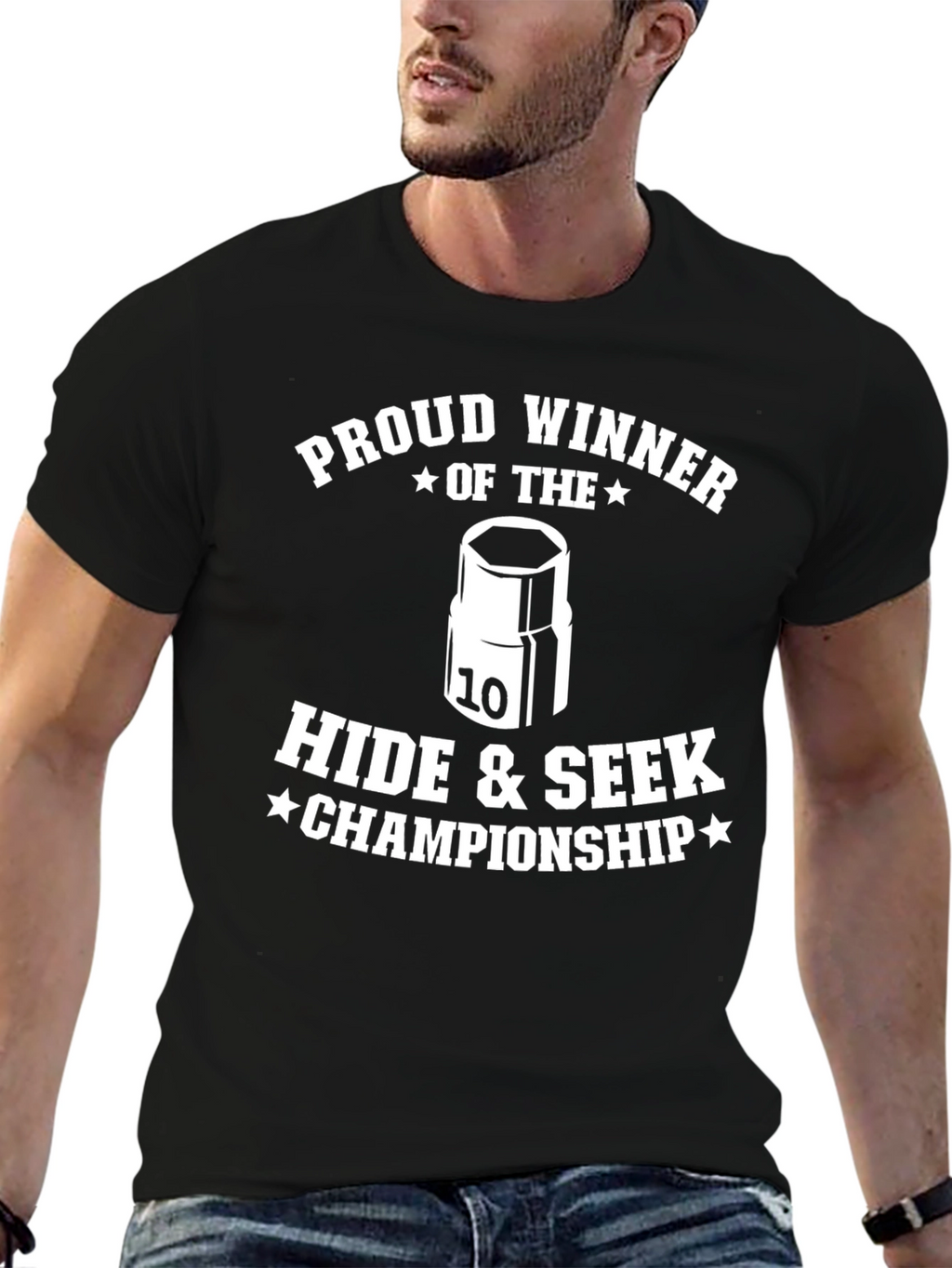 Proud Winner Hide & Seek T-Shirt Black
