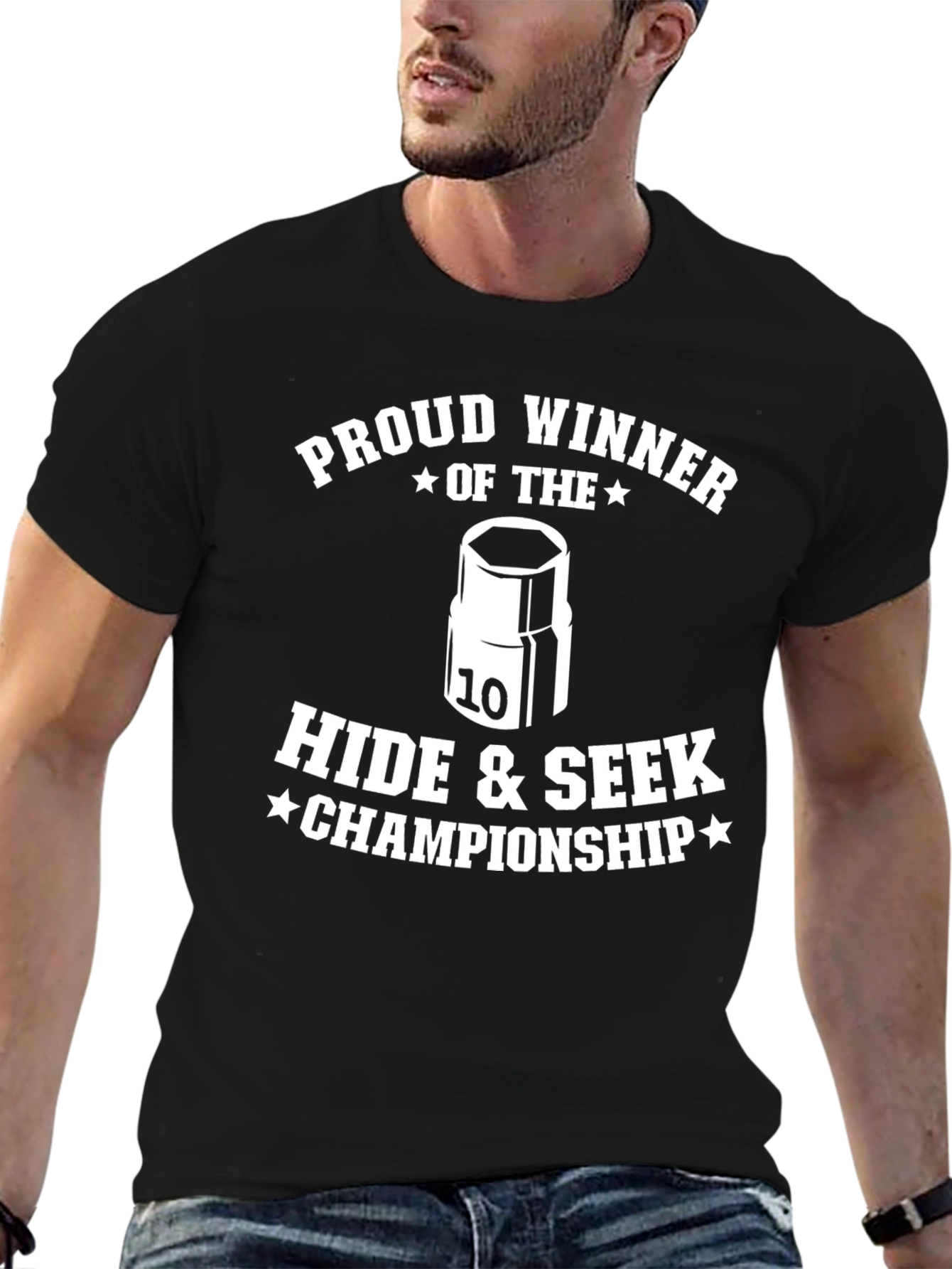 Proud Winner Hide & Seek T-Shirt Black