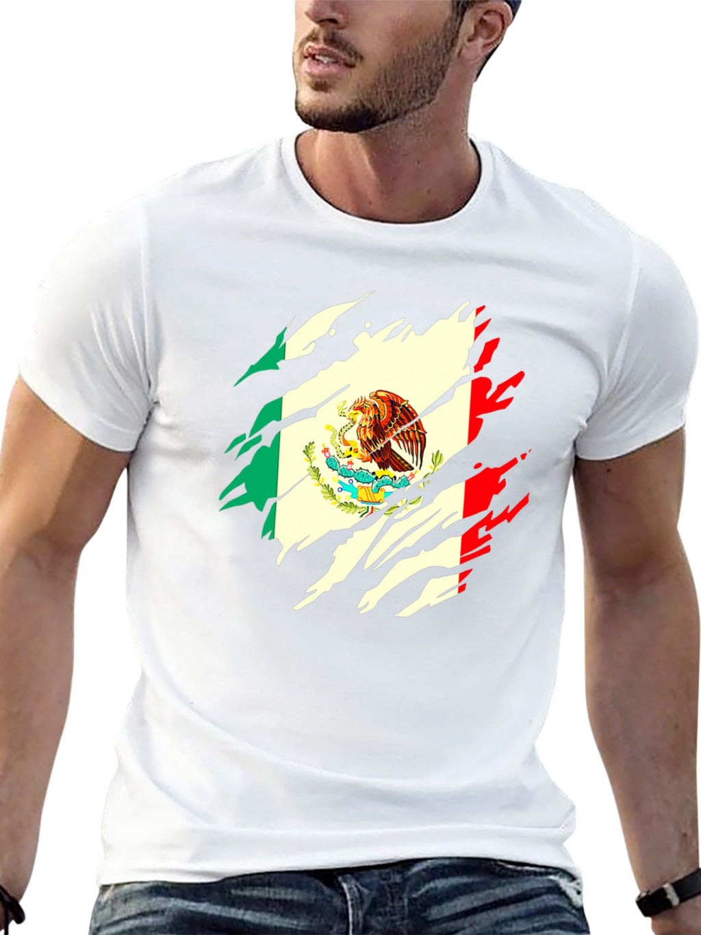 Mexican Flag Eagle Graphic Tee
