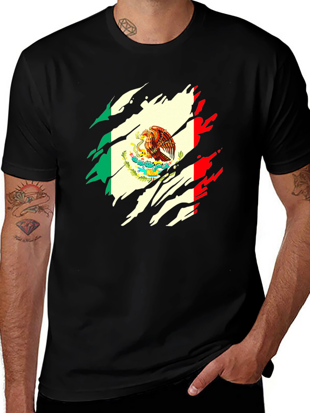 Mexican Flag Eagle Graphic Tee