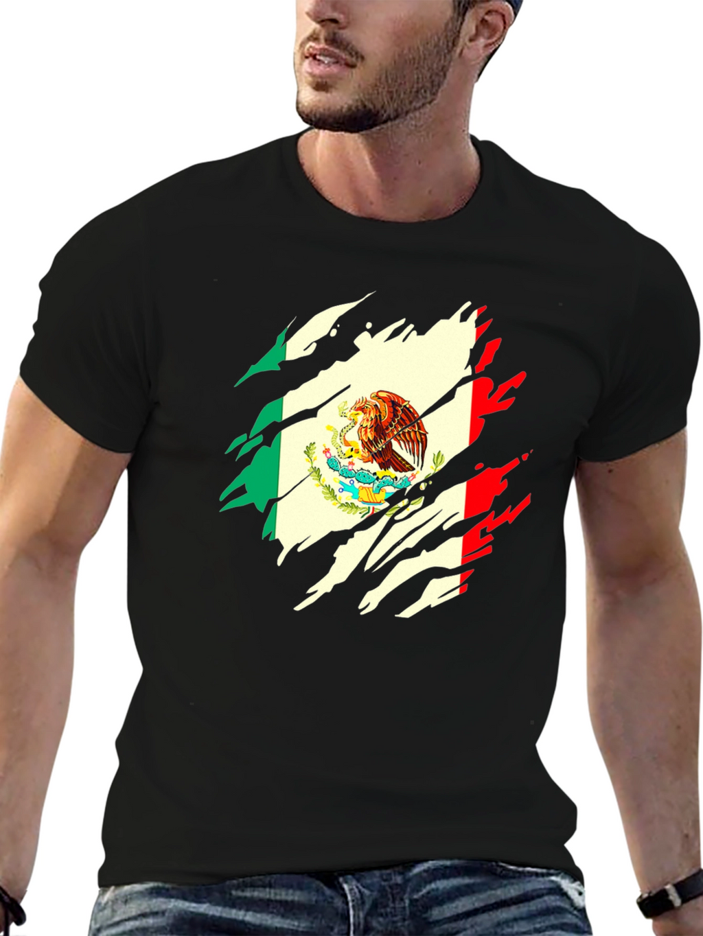 Mexican Flag Eagle Graphic Tee