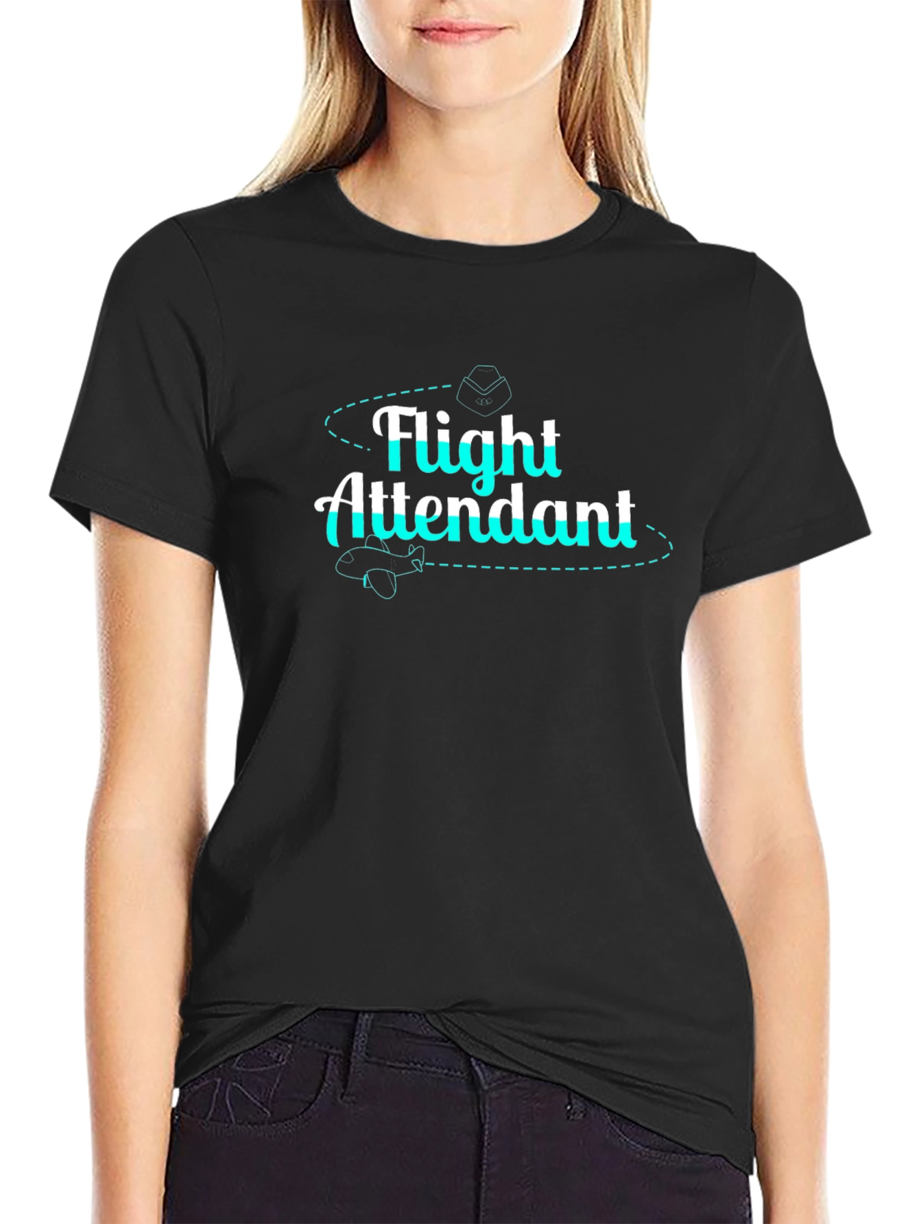 Flight Attendant Black T-Shirt