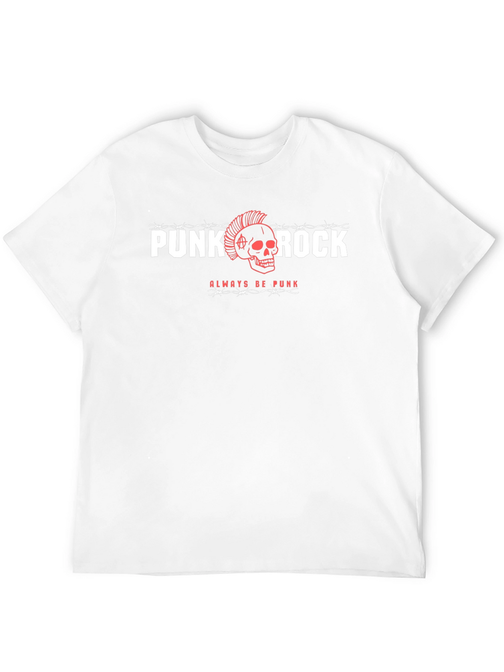 Punk Rock Skull Graphic T-Shirt - Always Be Punk