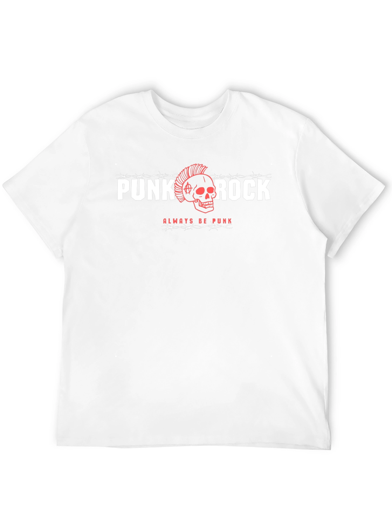 Punk Rock Skull Graphic T-Shirt - Always Be Punk