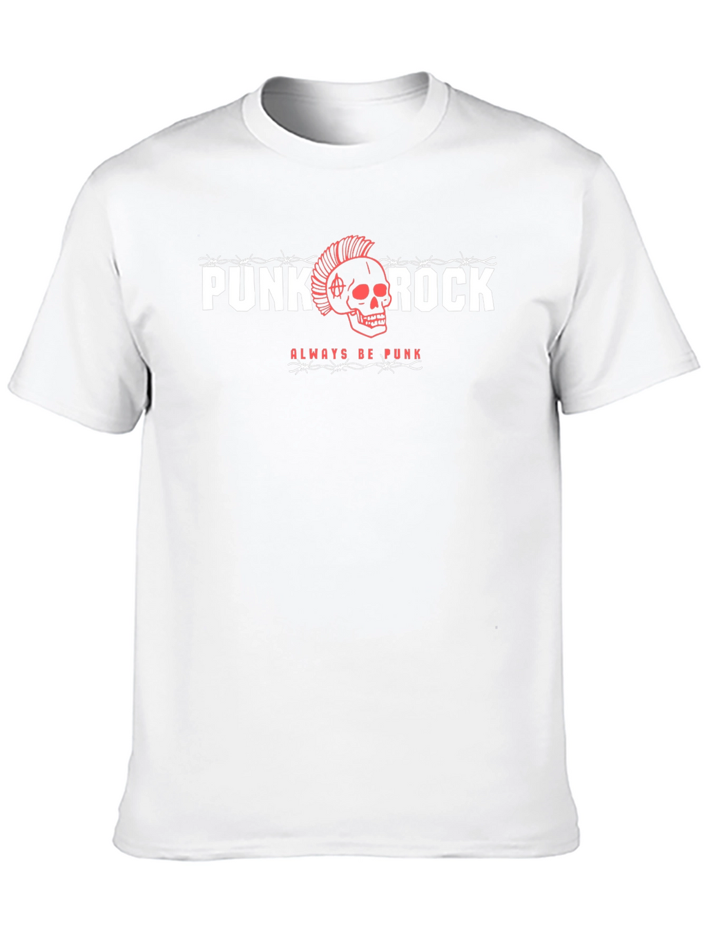 Punk Rock Skull Graphic T-Shirt - Always Be Punk