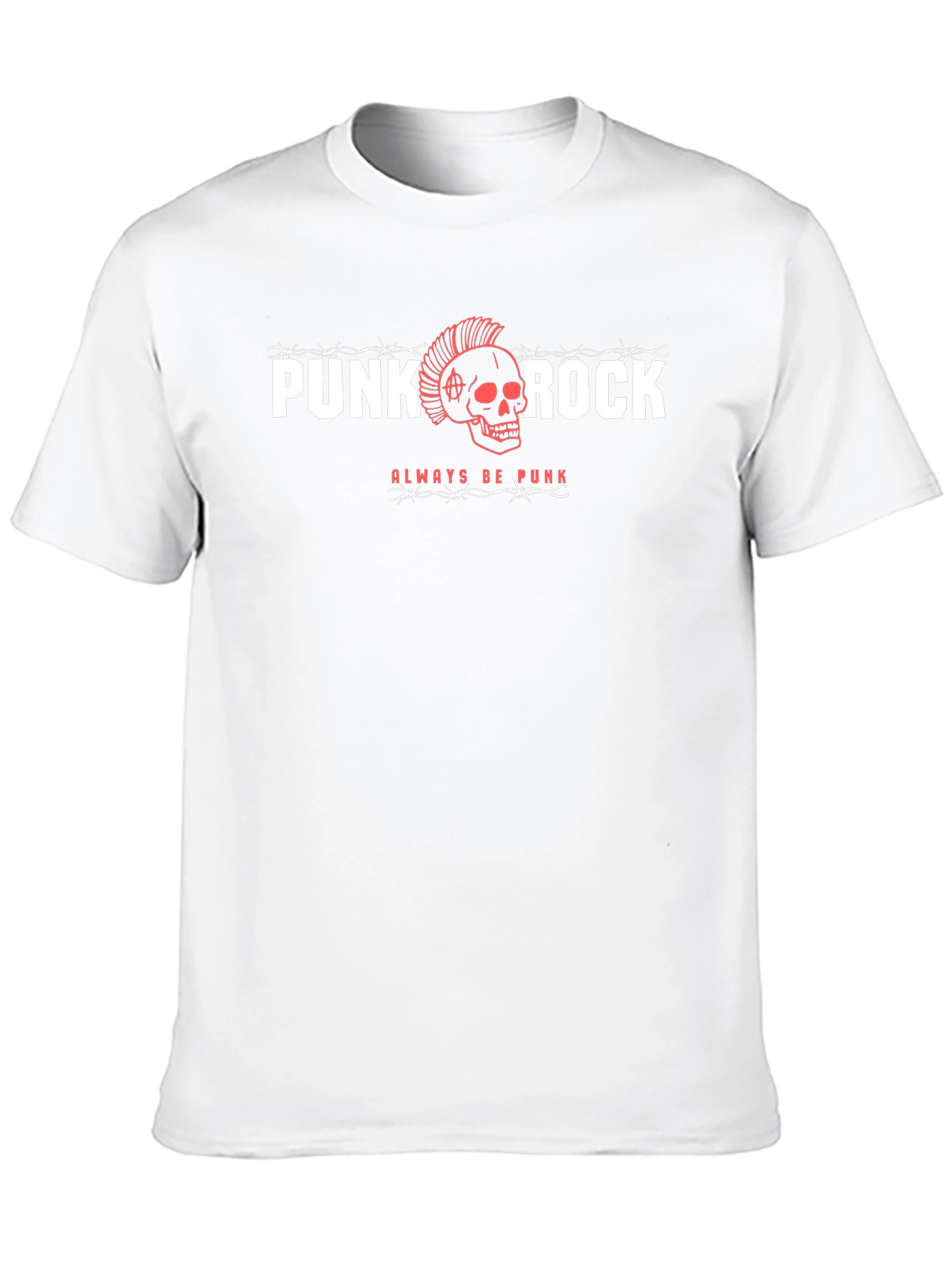 Punk Rock Skull Graphic T-Shirt - Always Be Punk