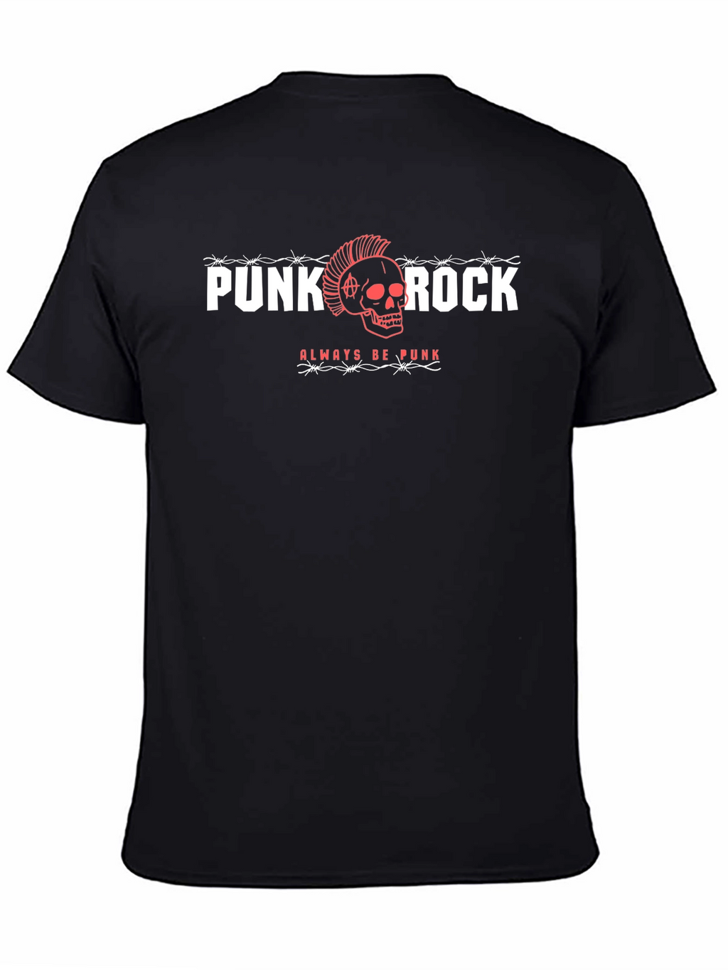 Punk Rock Skull Graphic T-Shirt - Always Be Punk