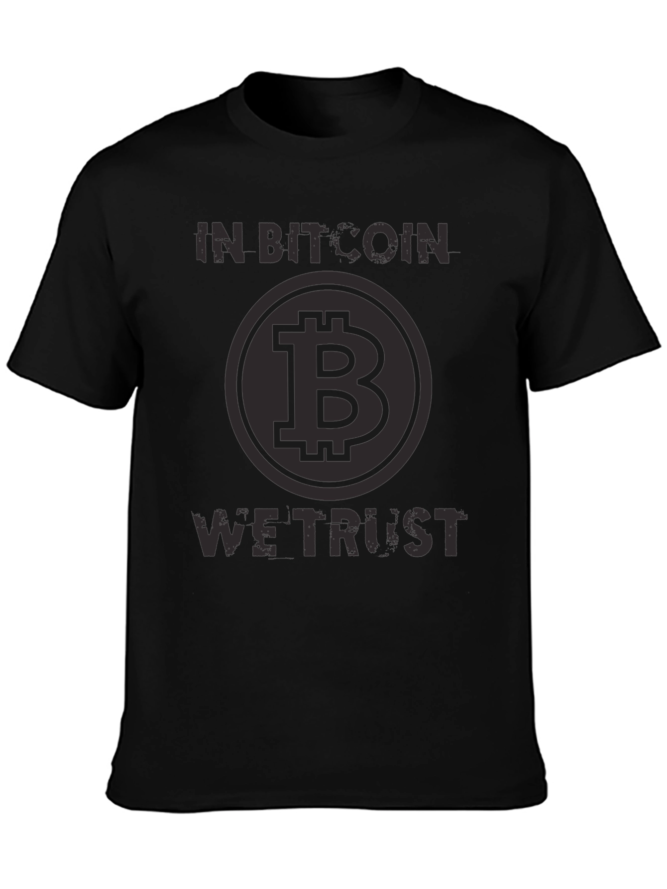 In Bitcoin We Trust Black T-Shirt Crypto Currency Tee