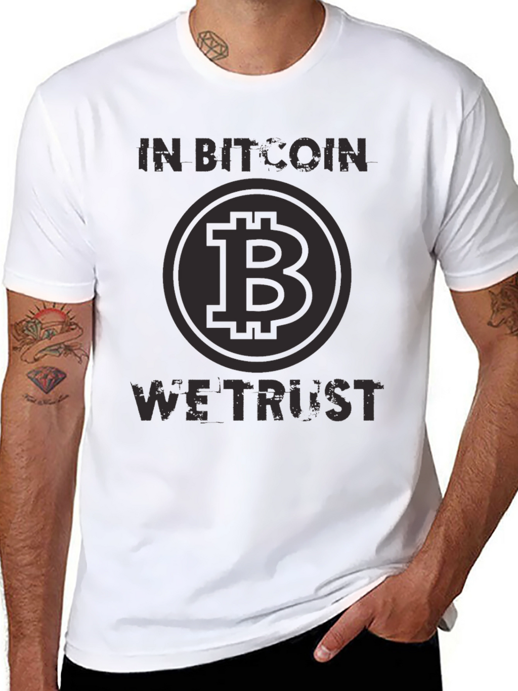 In Bitcoin We Trust Black T-Shirt Crypto Currency Tee