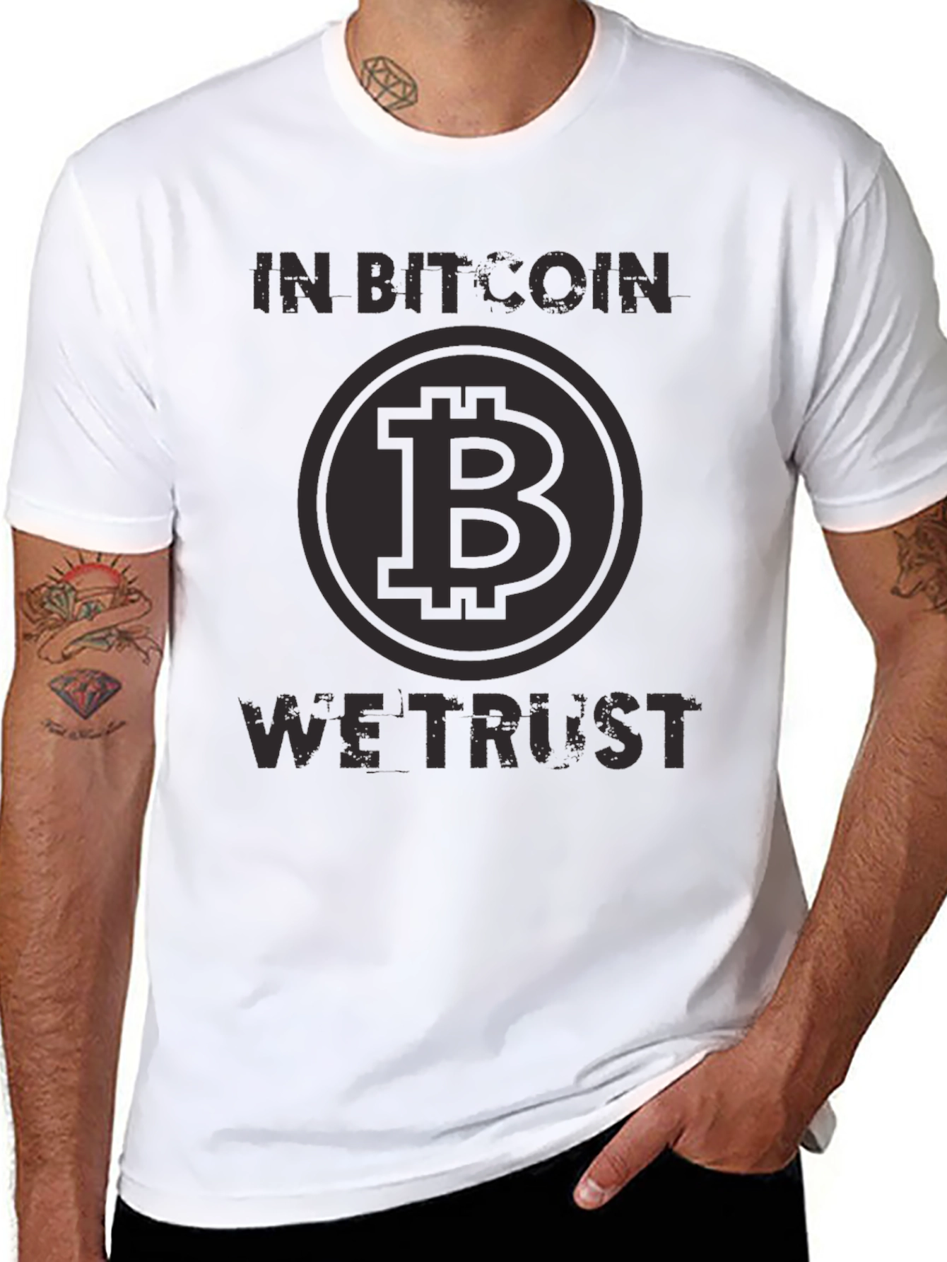 In Bitcoin We Trust Black T-Shirt Crypto Currency Tee