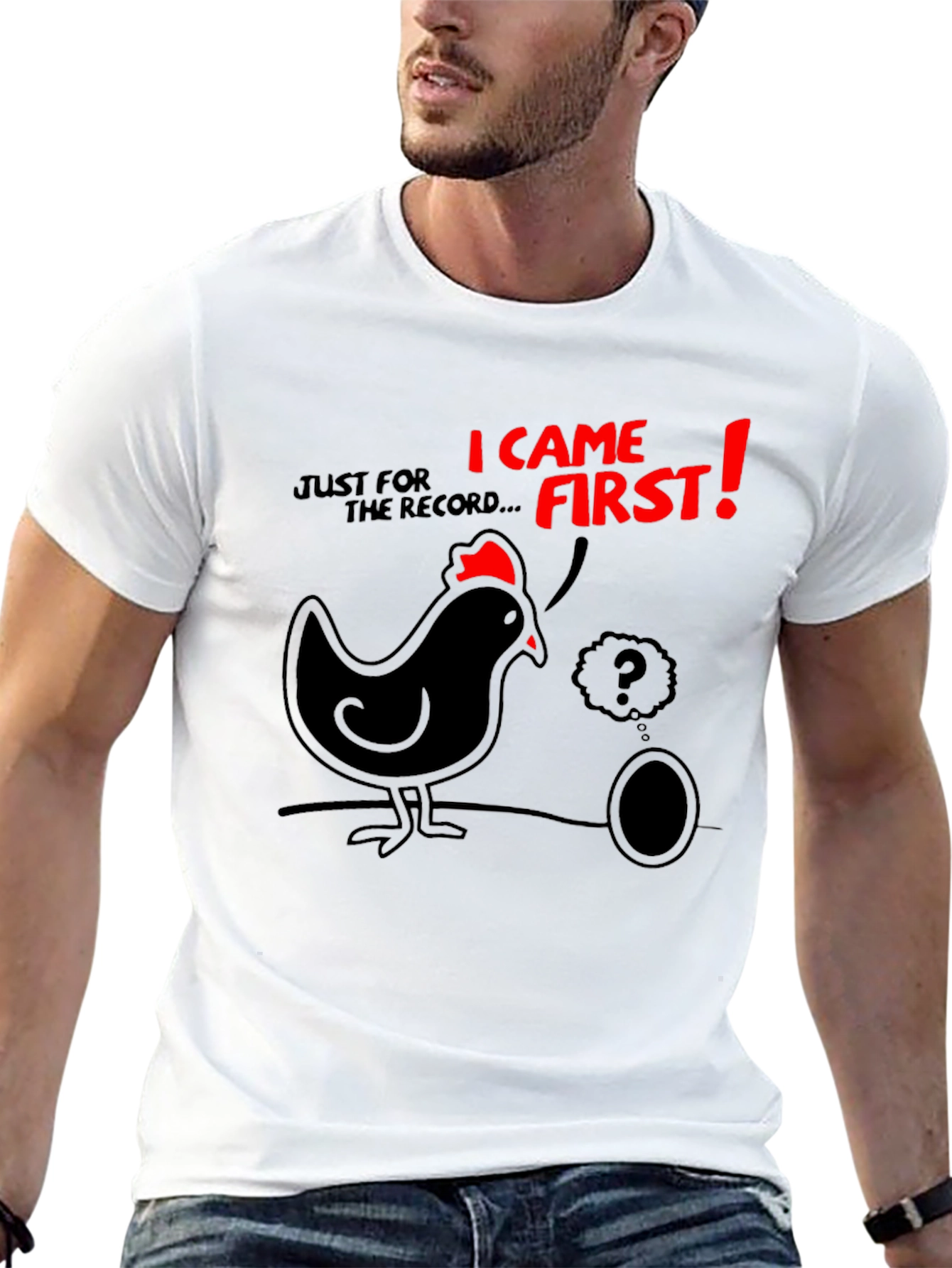Chicken or Egg Mens Graphic Tee