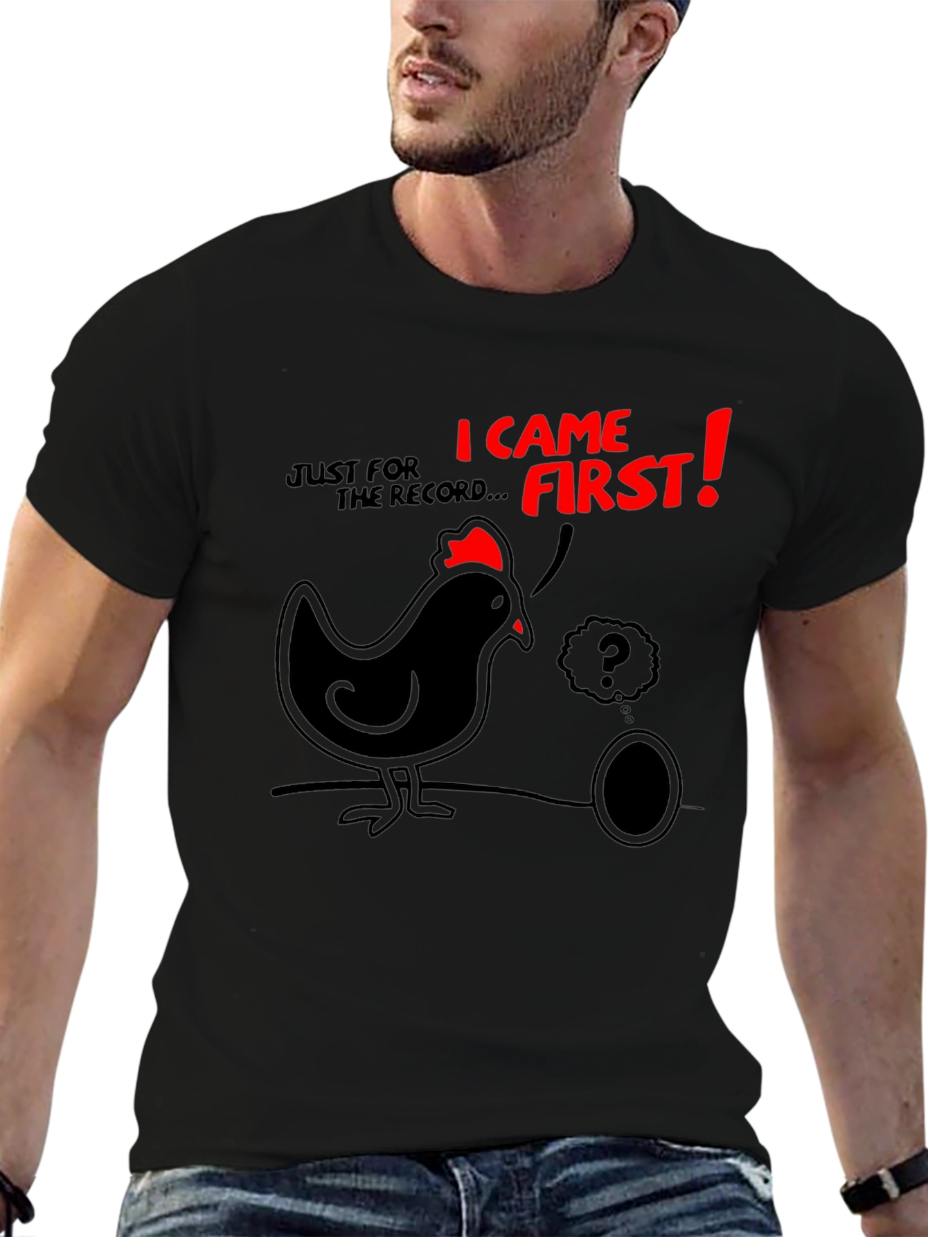 Chicken or Egg Mens Graphic Tee