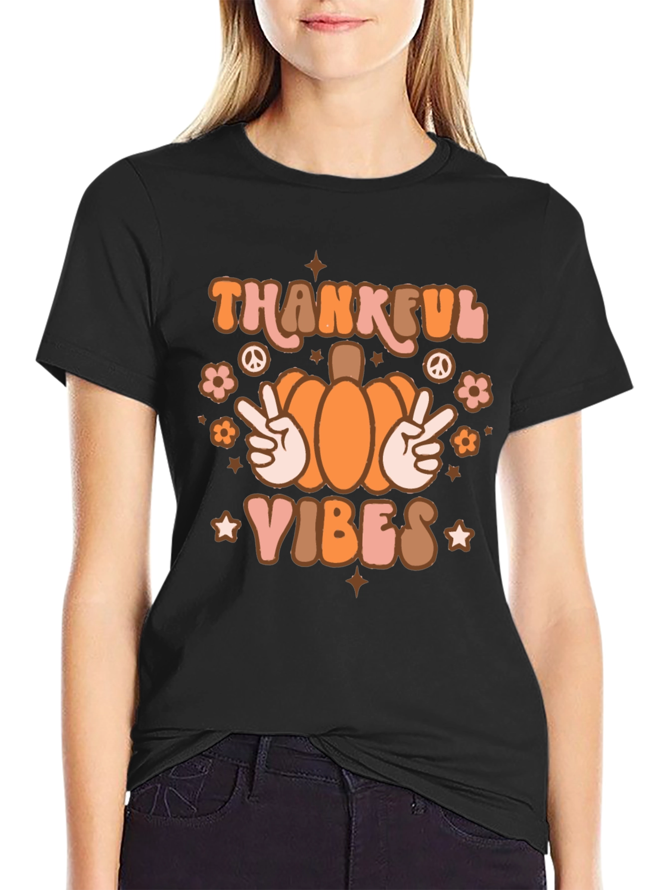 Thankful Vibes T-Shirt - Fall Thanksgiving Shirt