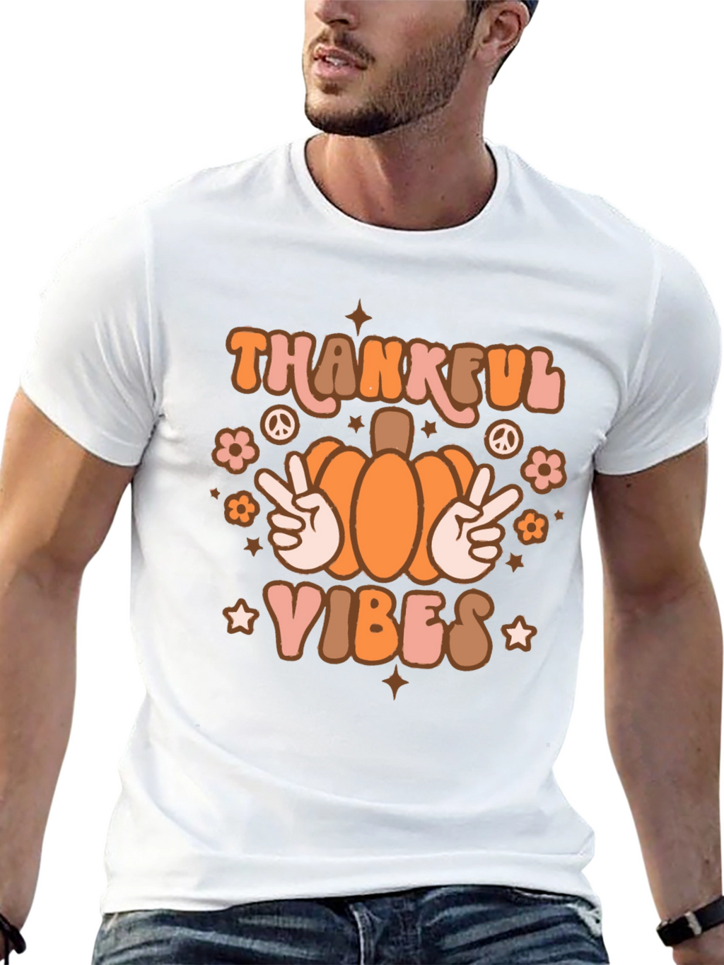 Thankful Vibes T-Shirt - Fall Thanksgiving Shirt