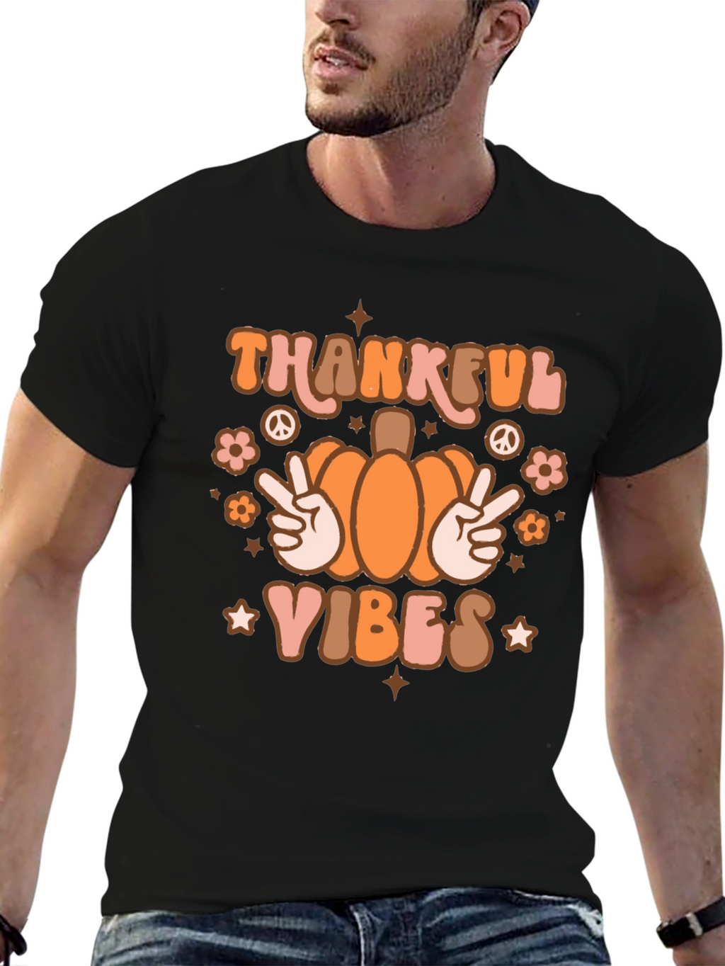 Thankful Vibes T-Shirt - Fall Thanksgiving Shirt