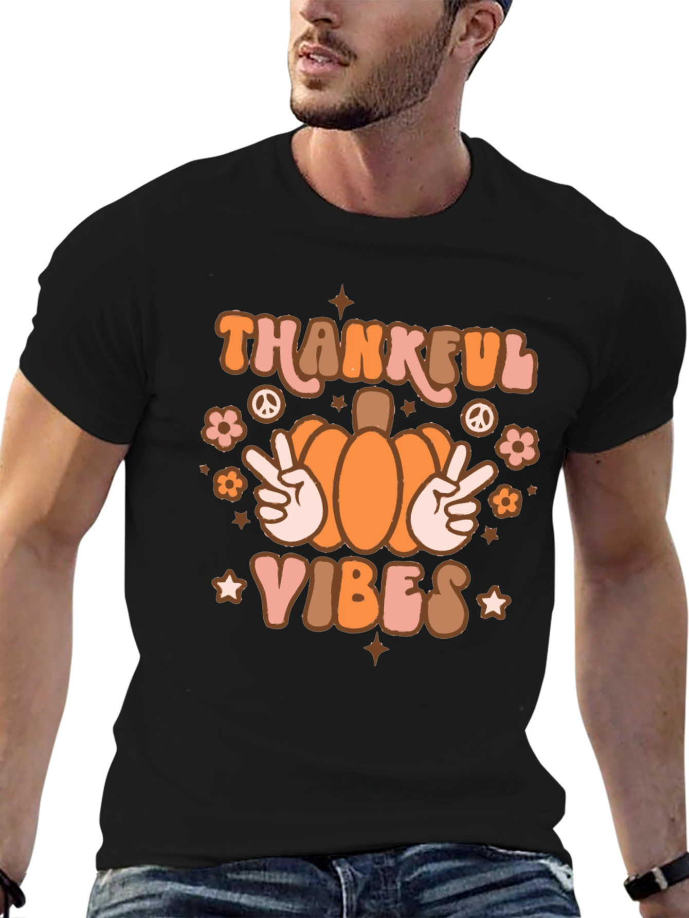 Thankful Vibes T-Shirt - Fall Thanksgiving Shirt