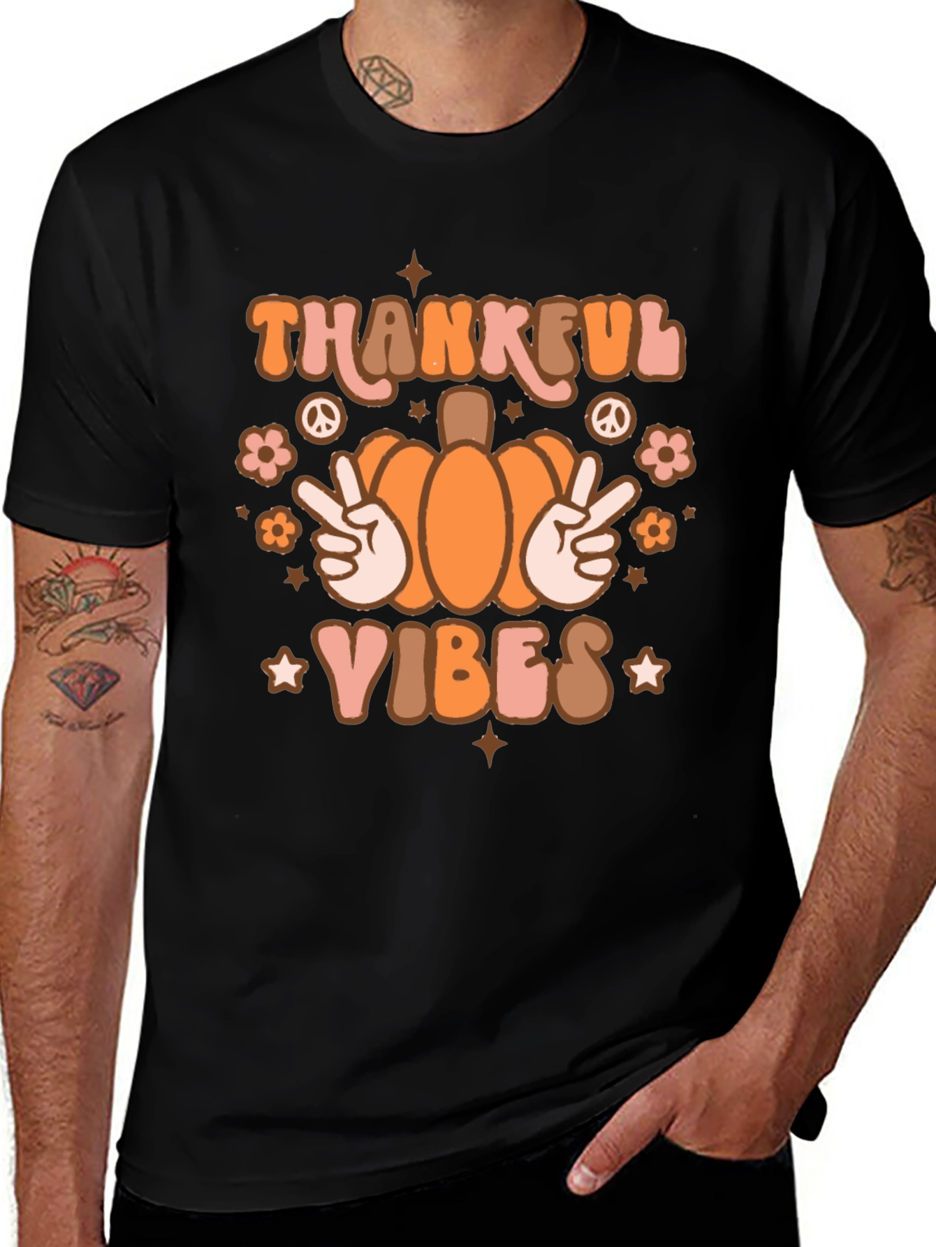 Thankful Vibes T-Shirt - Fall Thanksgiving Shirt