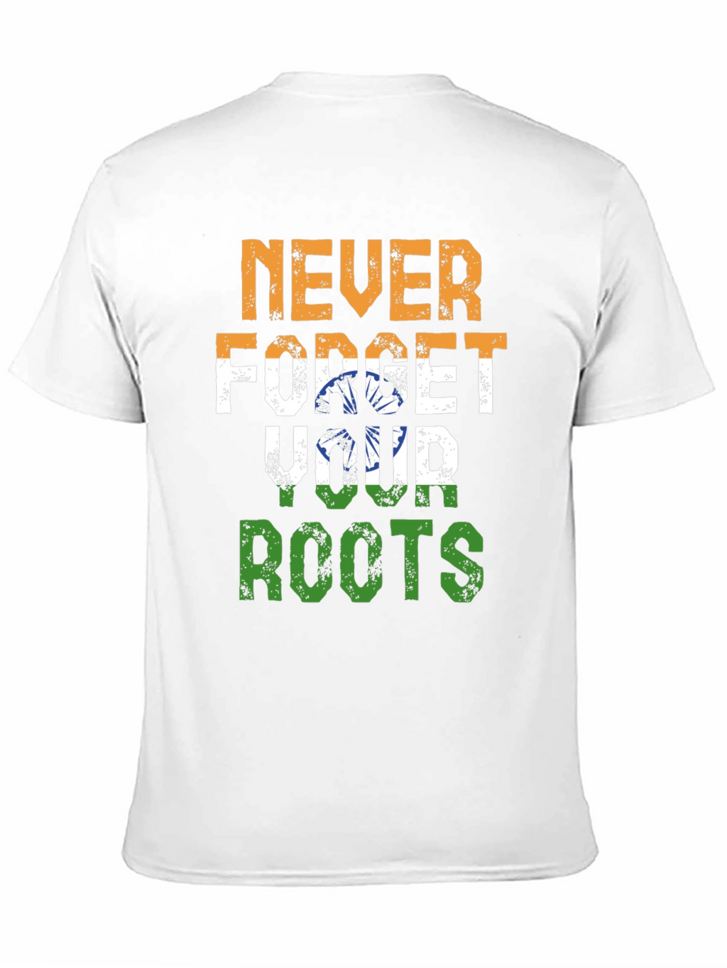 Never Forget Roots India Flag Graphic T-Shirt