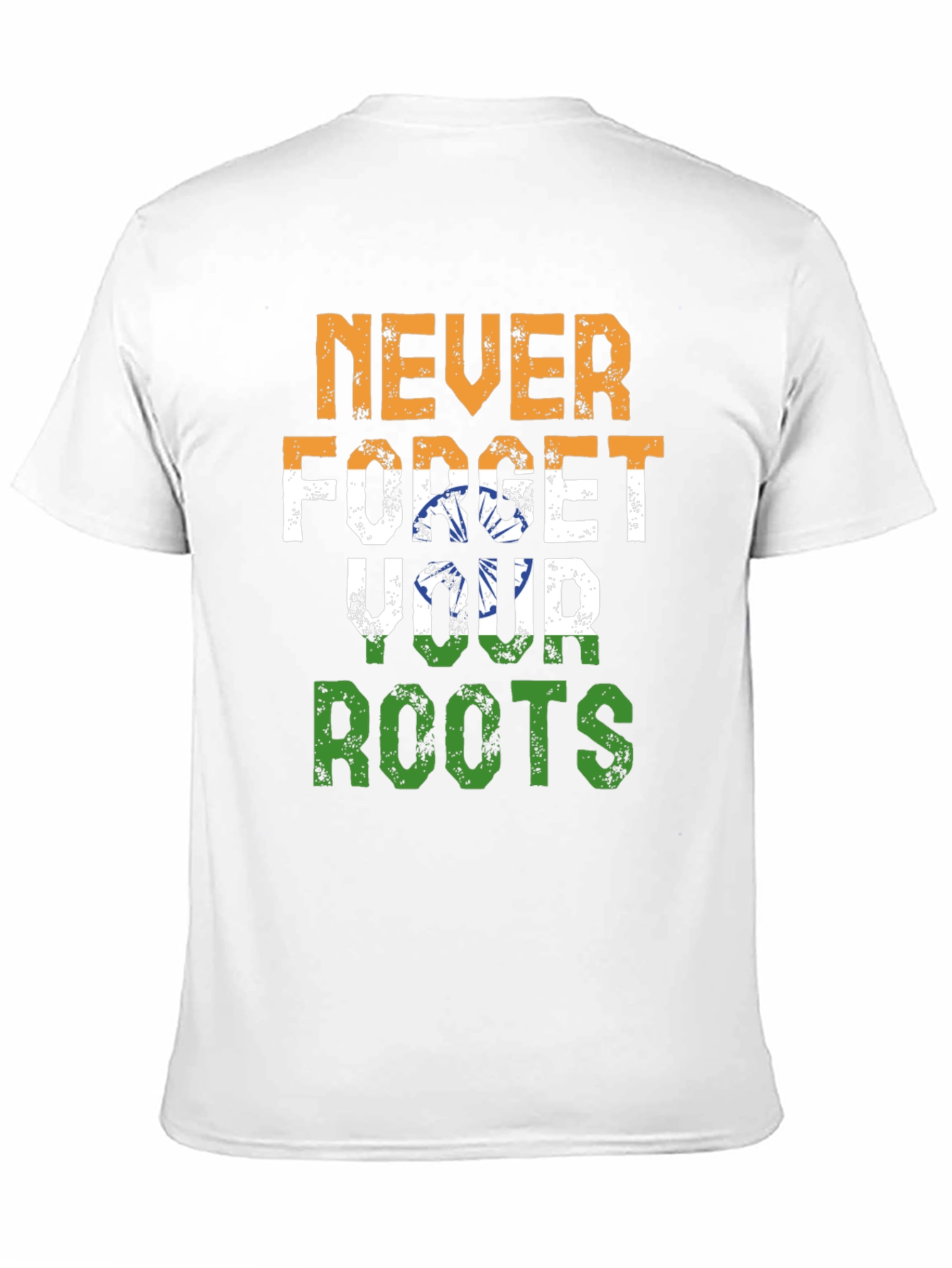 Never Forget Roots India Flag Graphic T-Shirt
