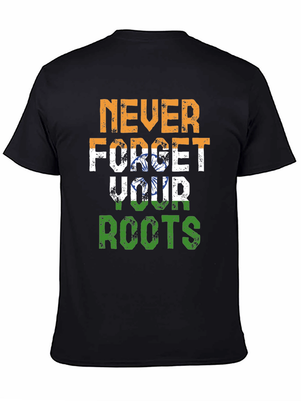 Never Forget Roots India Flag Graphic T-Shirt