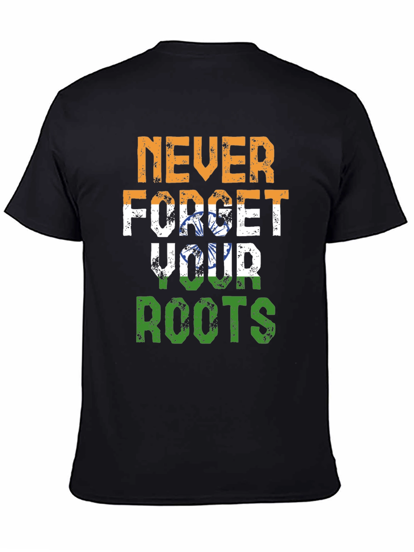 Never Forget Roots India Flag Graphic T-Shirt