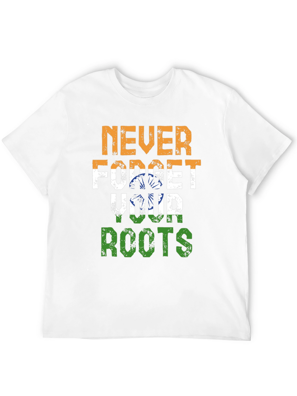 Never Forget Roots India Flag Graphic T-Shirt