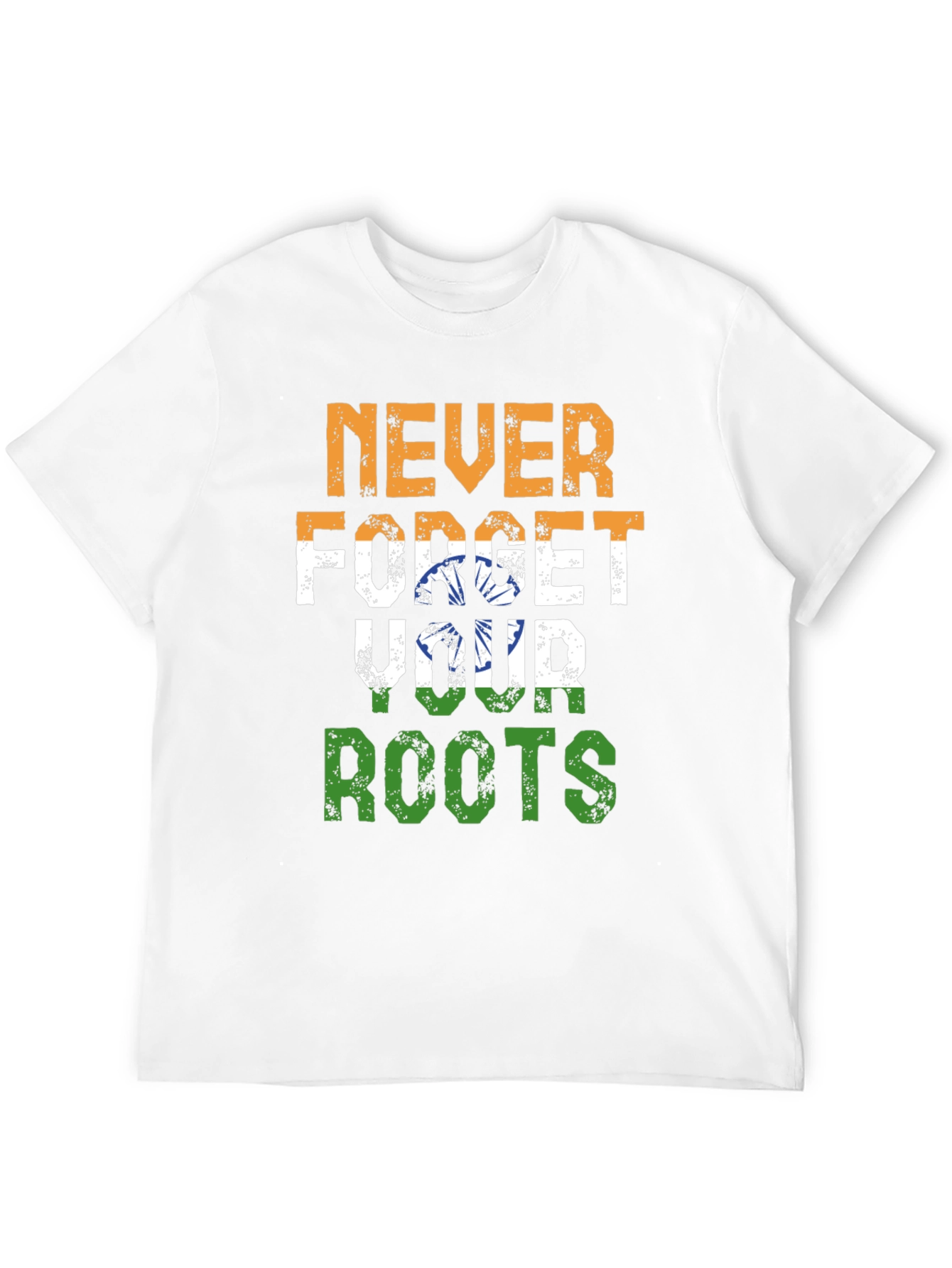 Never Forget Roots India Flag Graphic T-Shirt