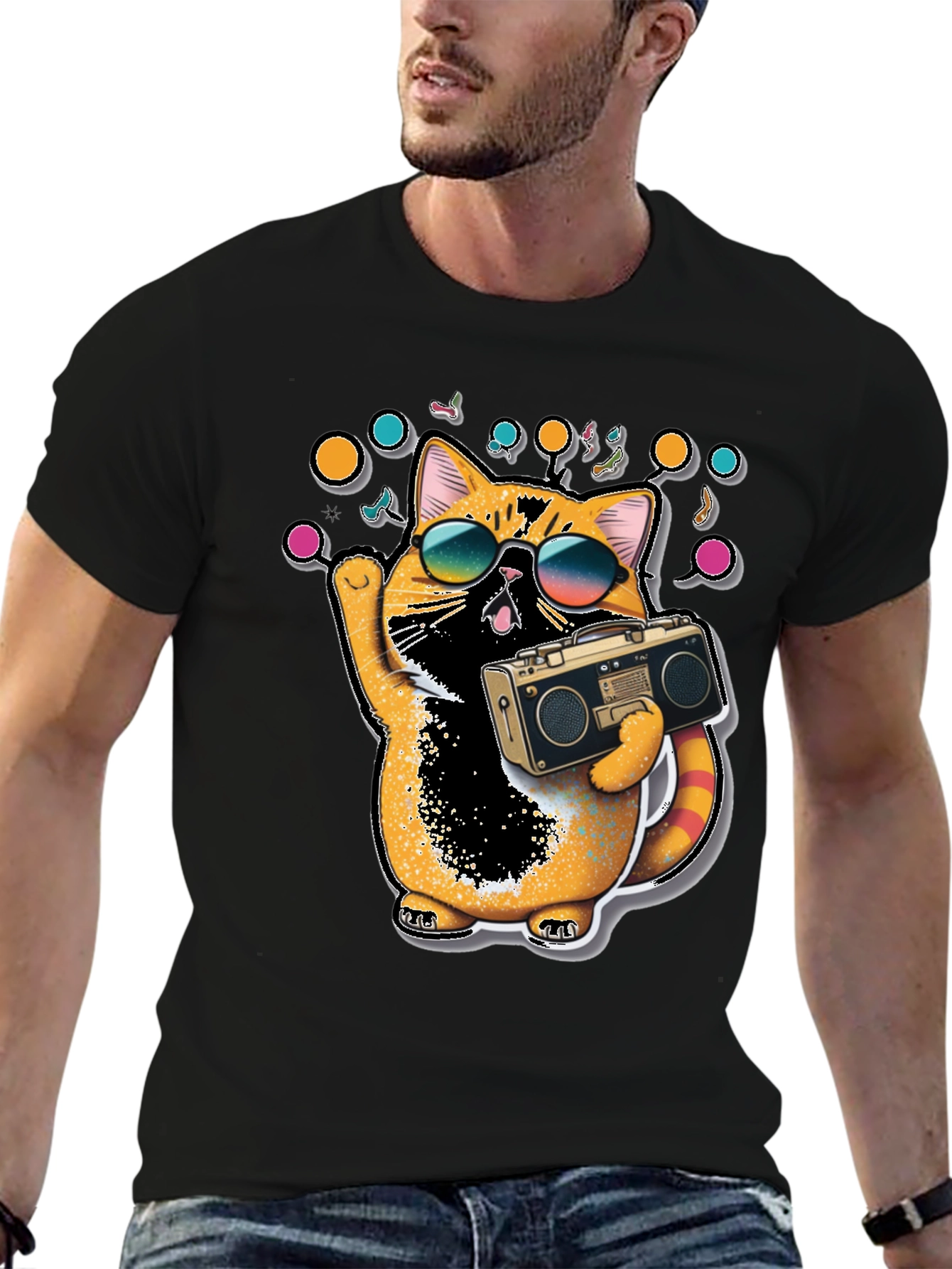 Cool Cat Boombox T-Shirt