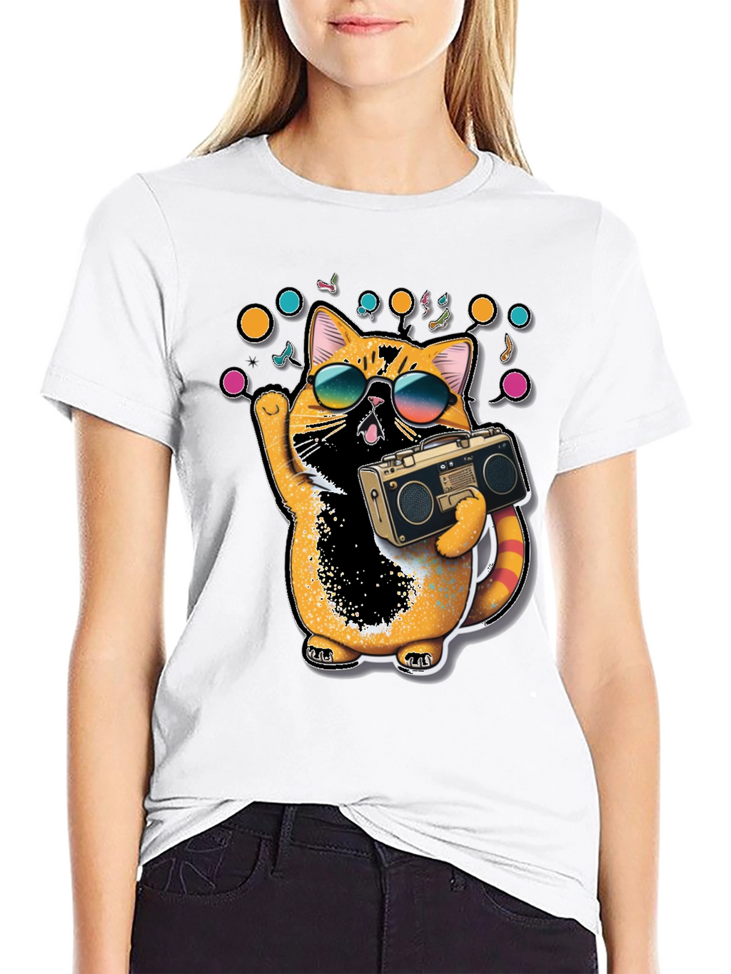 Cool Cat Boombox T-Shirt