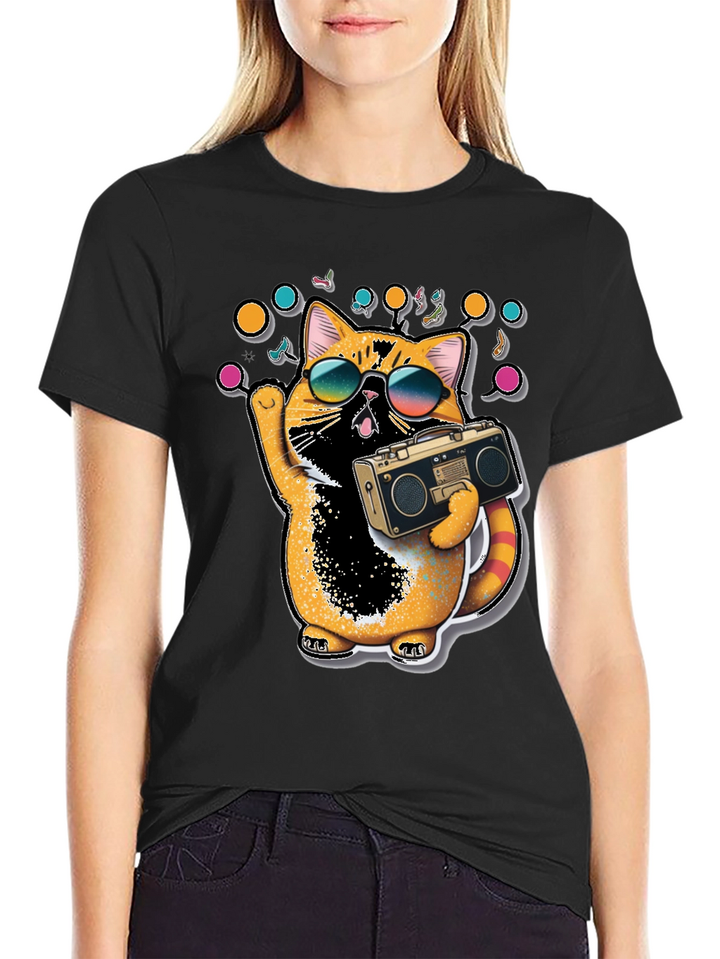 Cool Cat Boombox T-Shirt