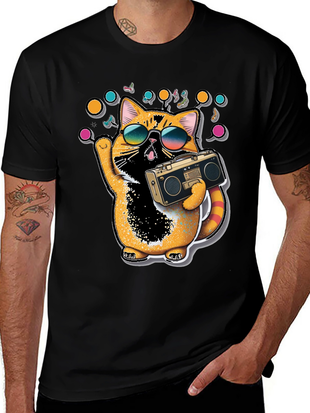 Cool Cat Boombox T-Shirt