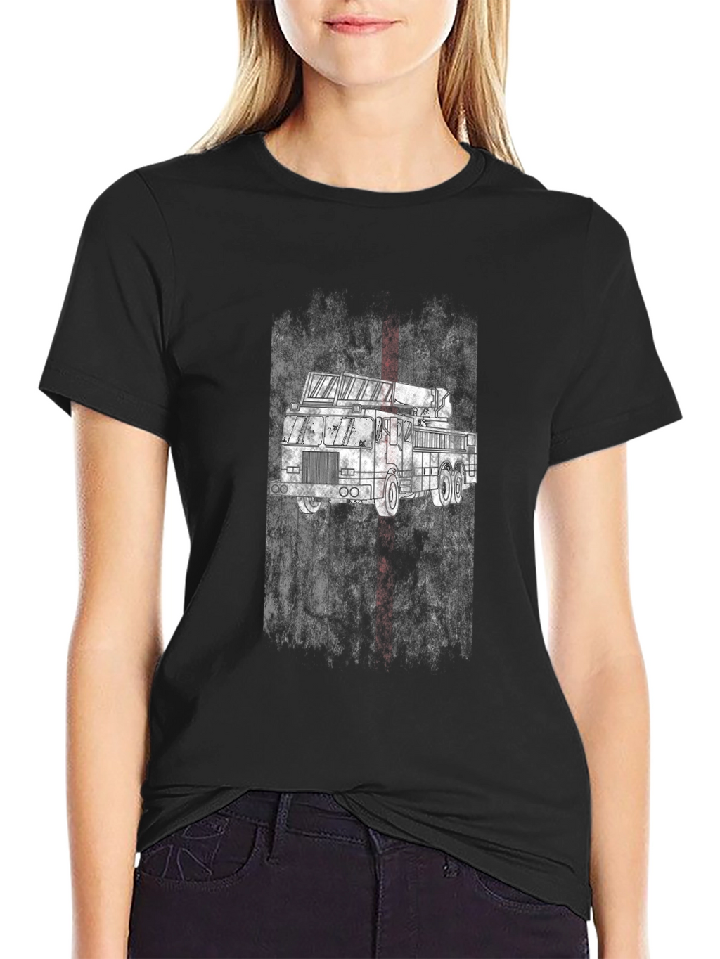 Fire Truck T-Shirt - Black