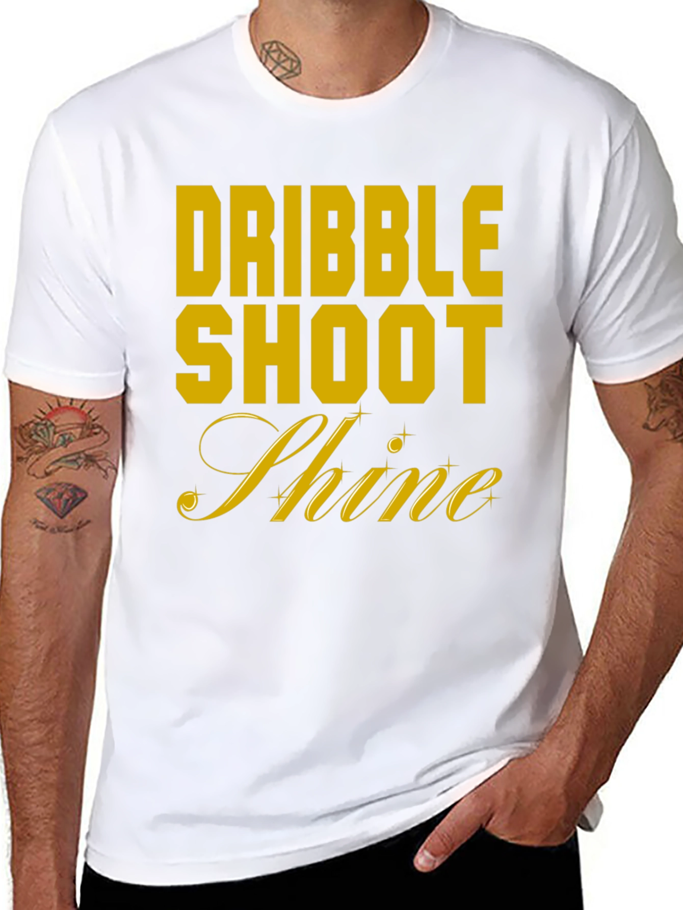 Dribble Shoot Shine Mens T-Shirt