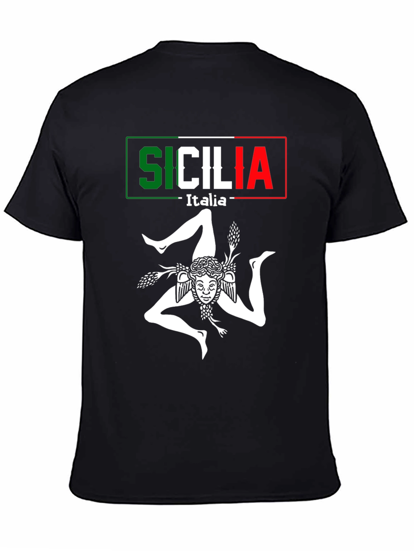 Sicilia Italia T-Shirt - Trinacria Symbol - Italian Pride Tee