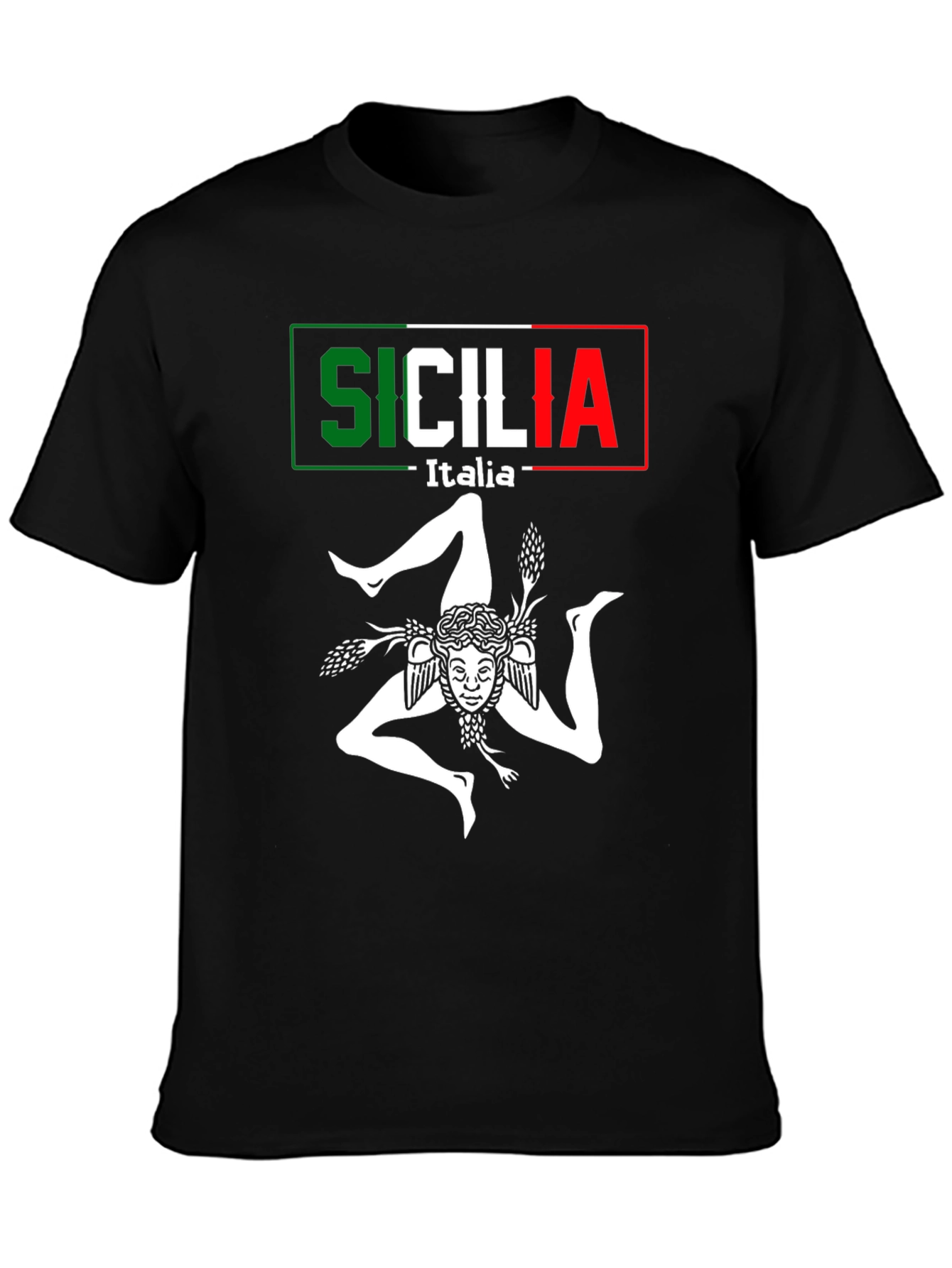 Sicilia Italia T-Shirt - Trinacria Symbol - Italian Pride Tee
