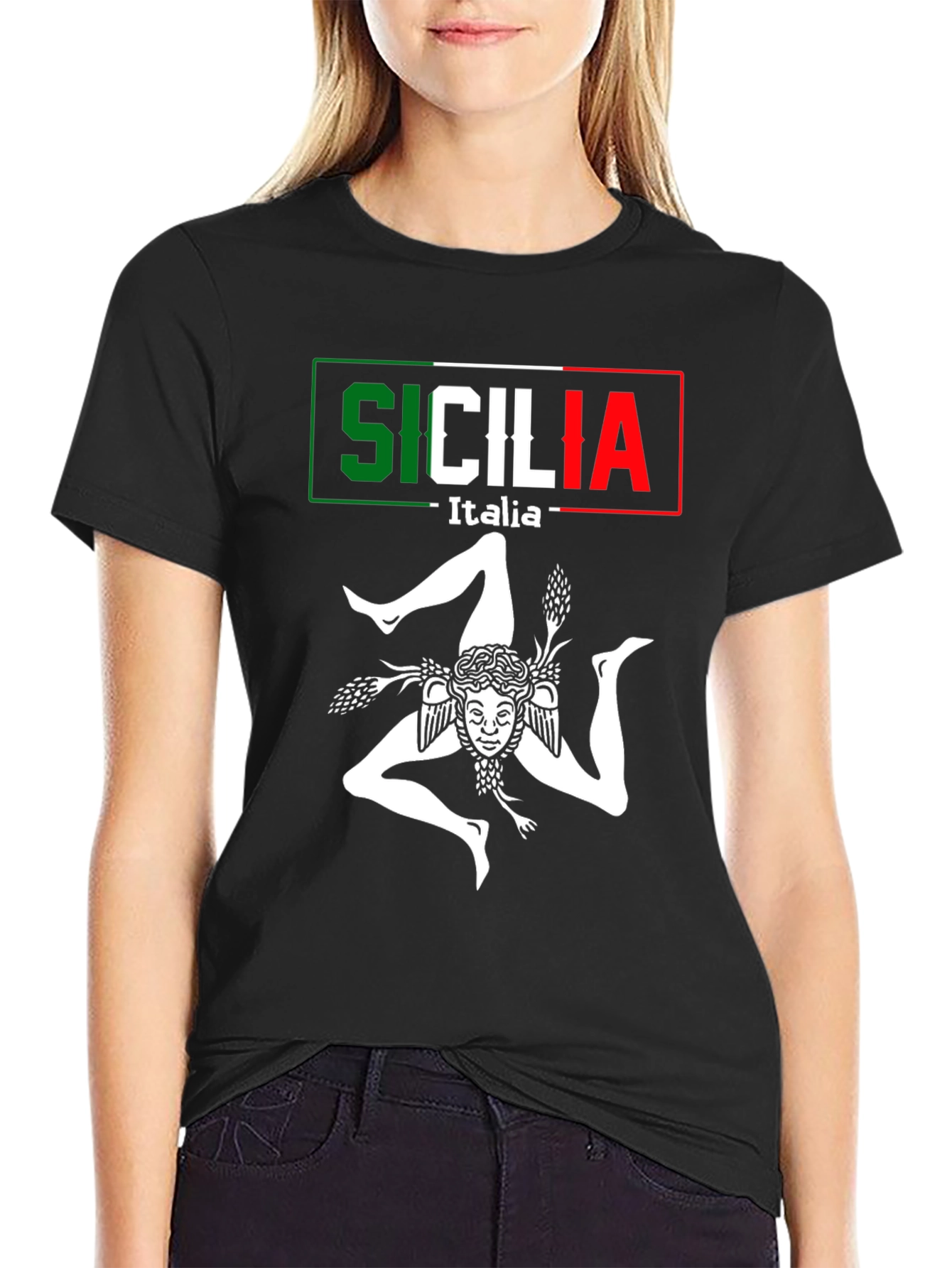 Sicilia Italia T-Shirt - Trinacria Symbol - Italian Pride Tee