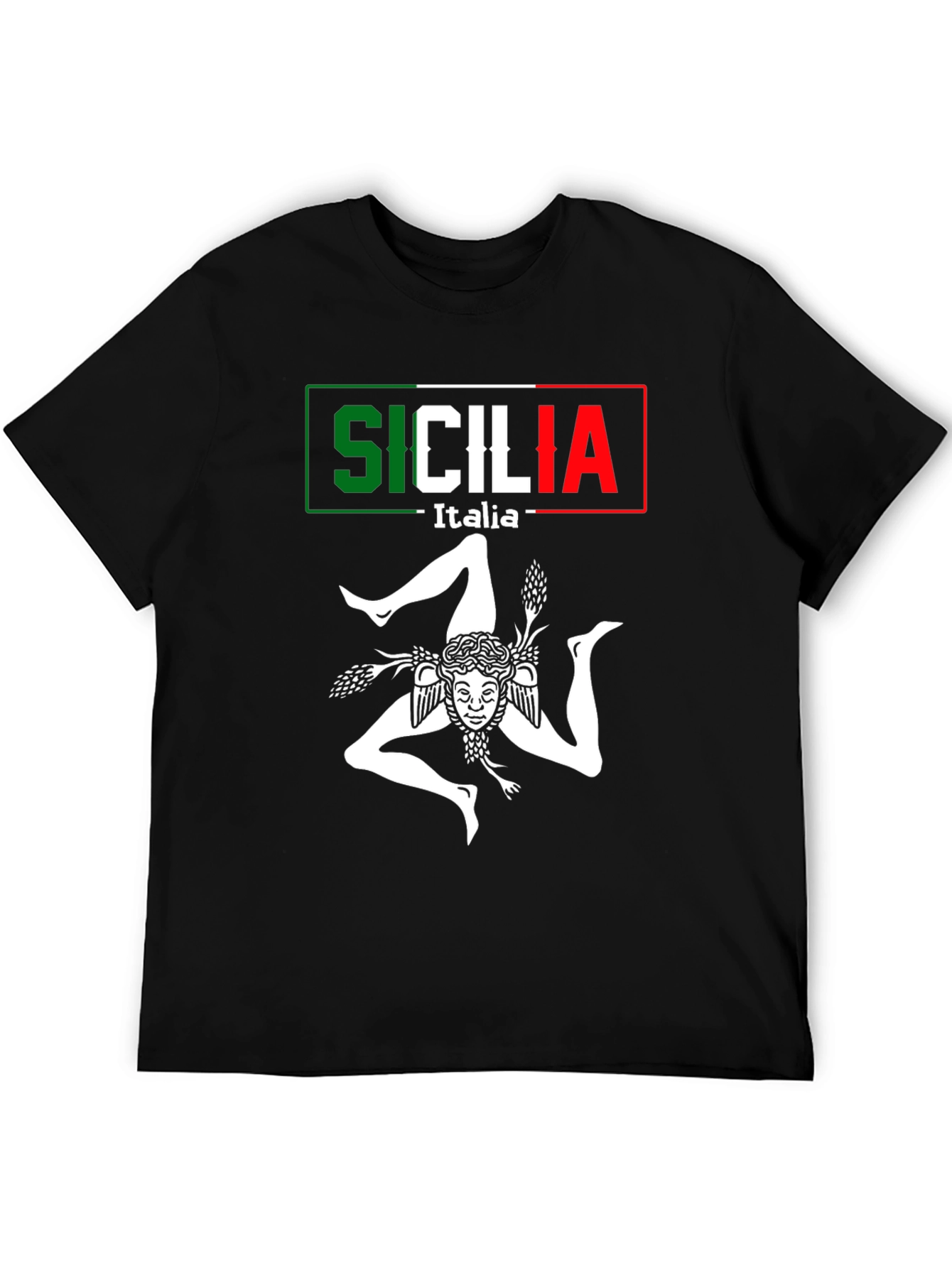 Sicilia Italia T-Shirt - Trinacria Symbol - Italian Pride Tee