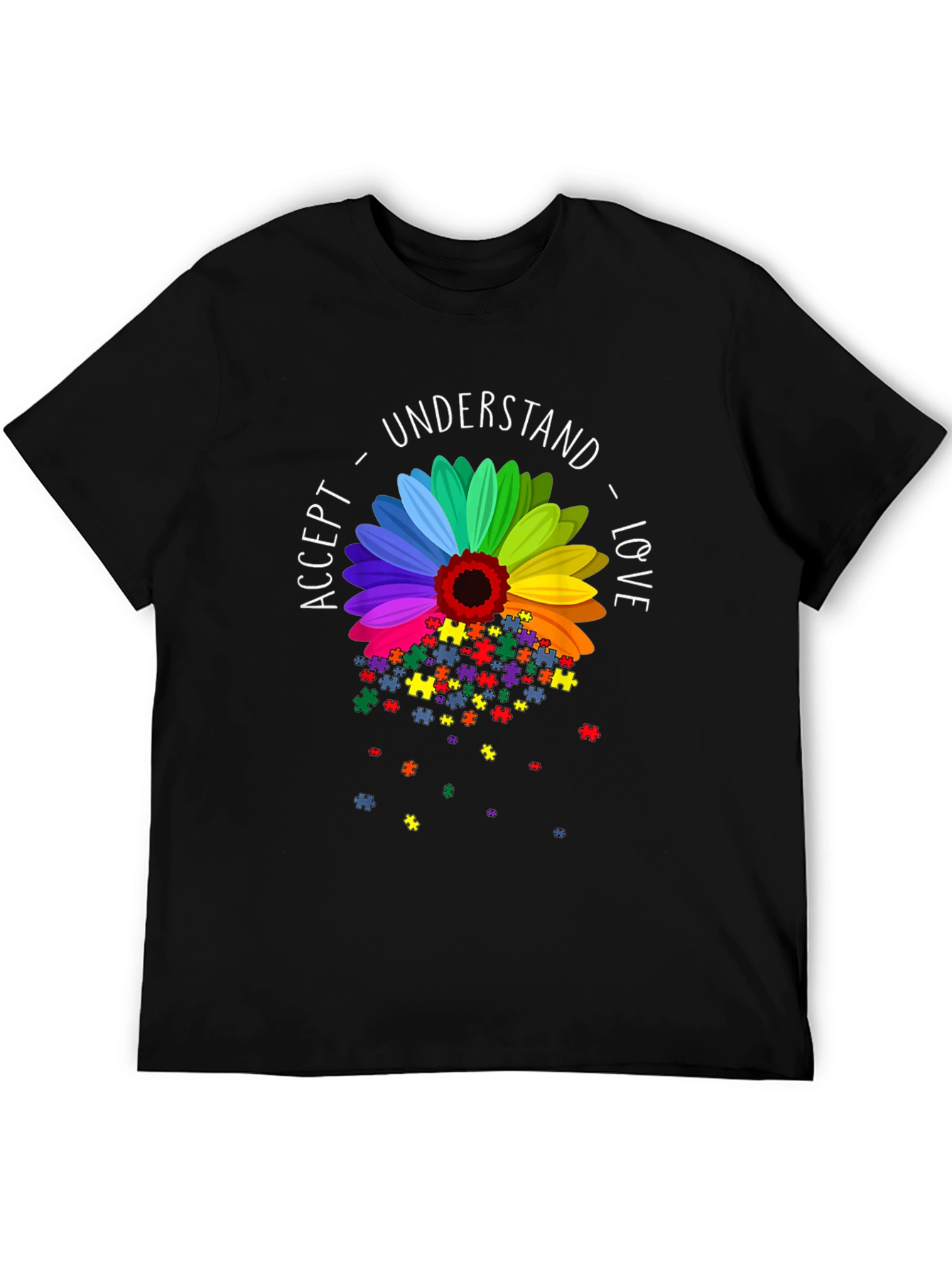 Autism Awareness Sunflower Puzzle Piece T-Shirt