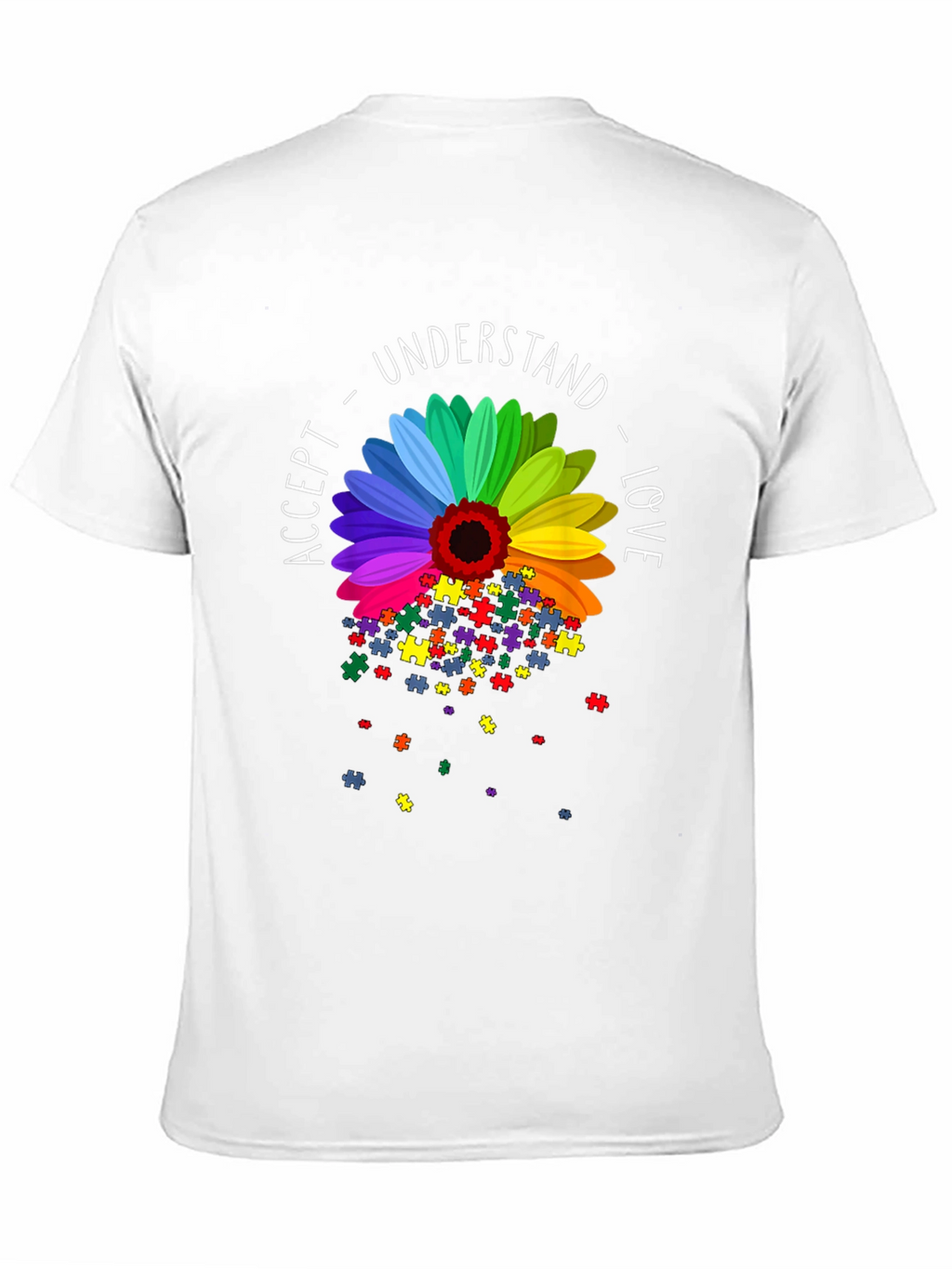 Autism Awareness Sunflower Puzzle Piece T-Shirt