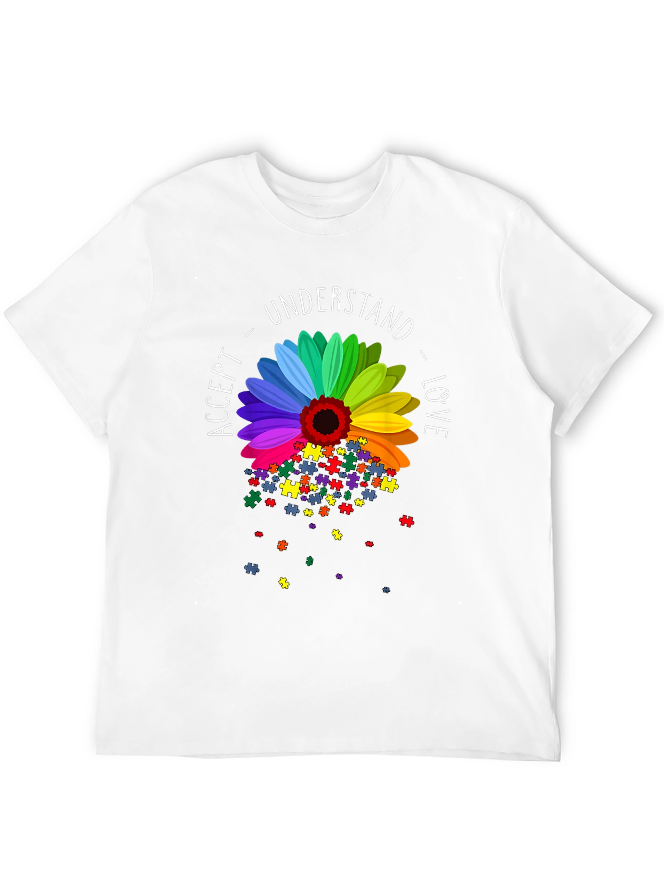 Autism Awareness Sunflower Puzzle Piece T-Shirt