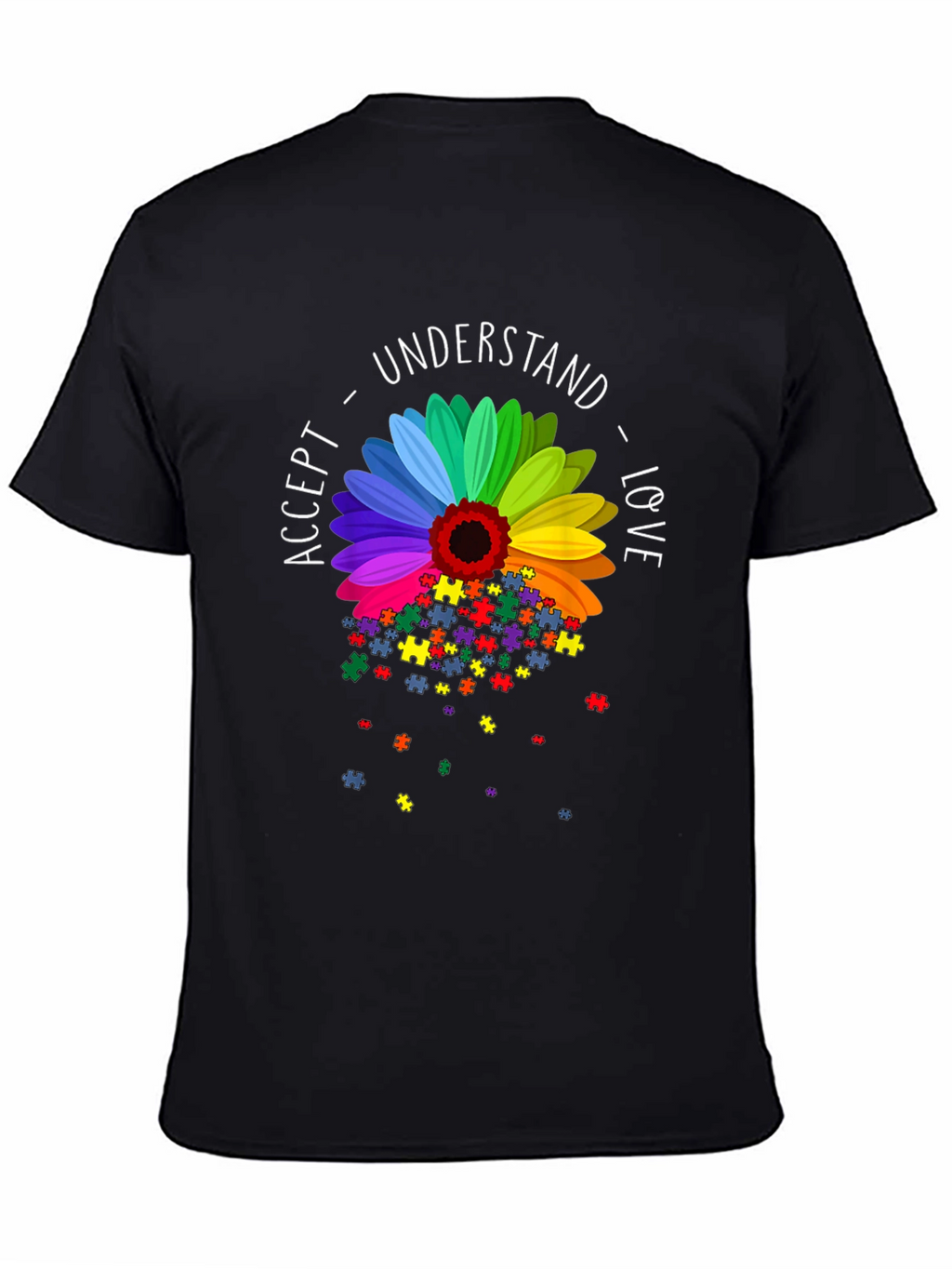 Autism Awareness Sunflower Puzzle Piece T-Shirt