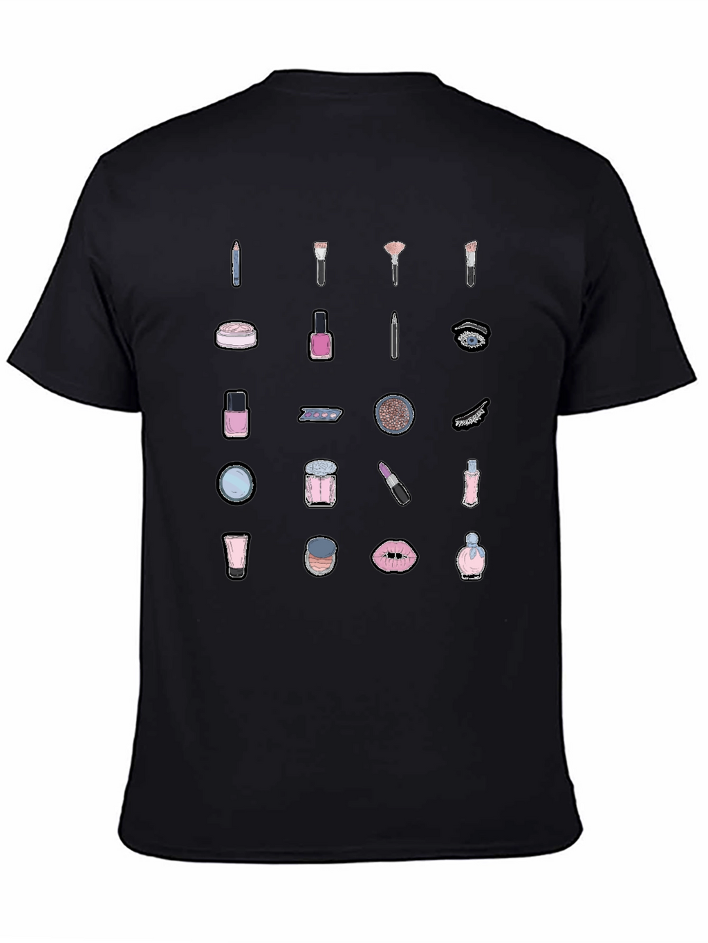 Makeup Pattern T-Shirt - Stylish Beauty Design