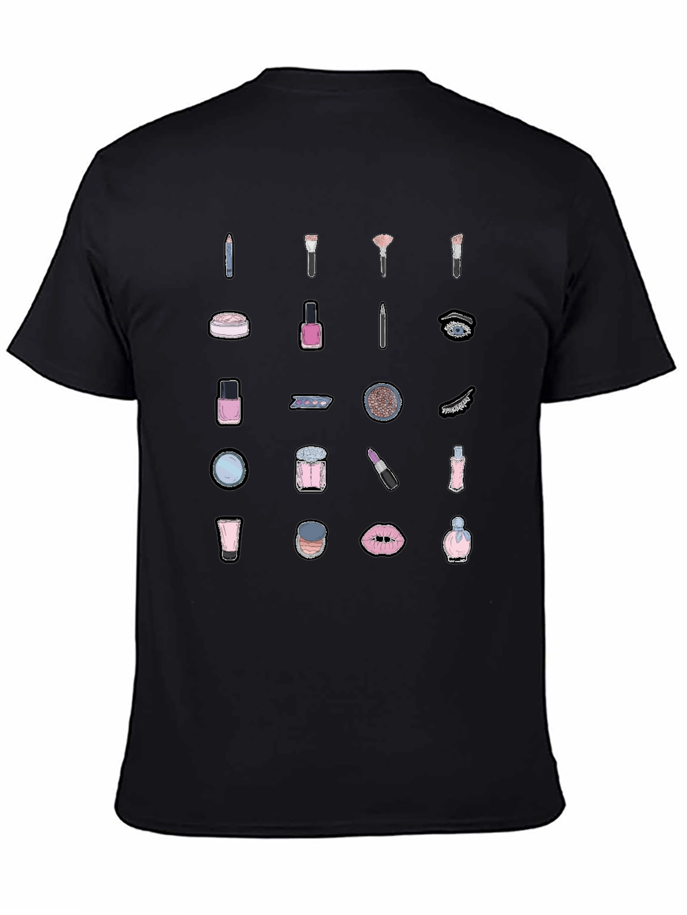 Makeup Pattern T-Shirt - Stylish Beauty Design